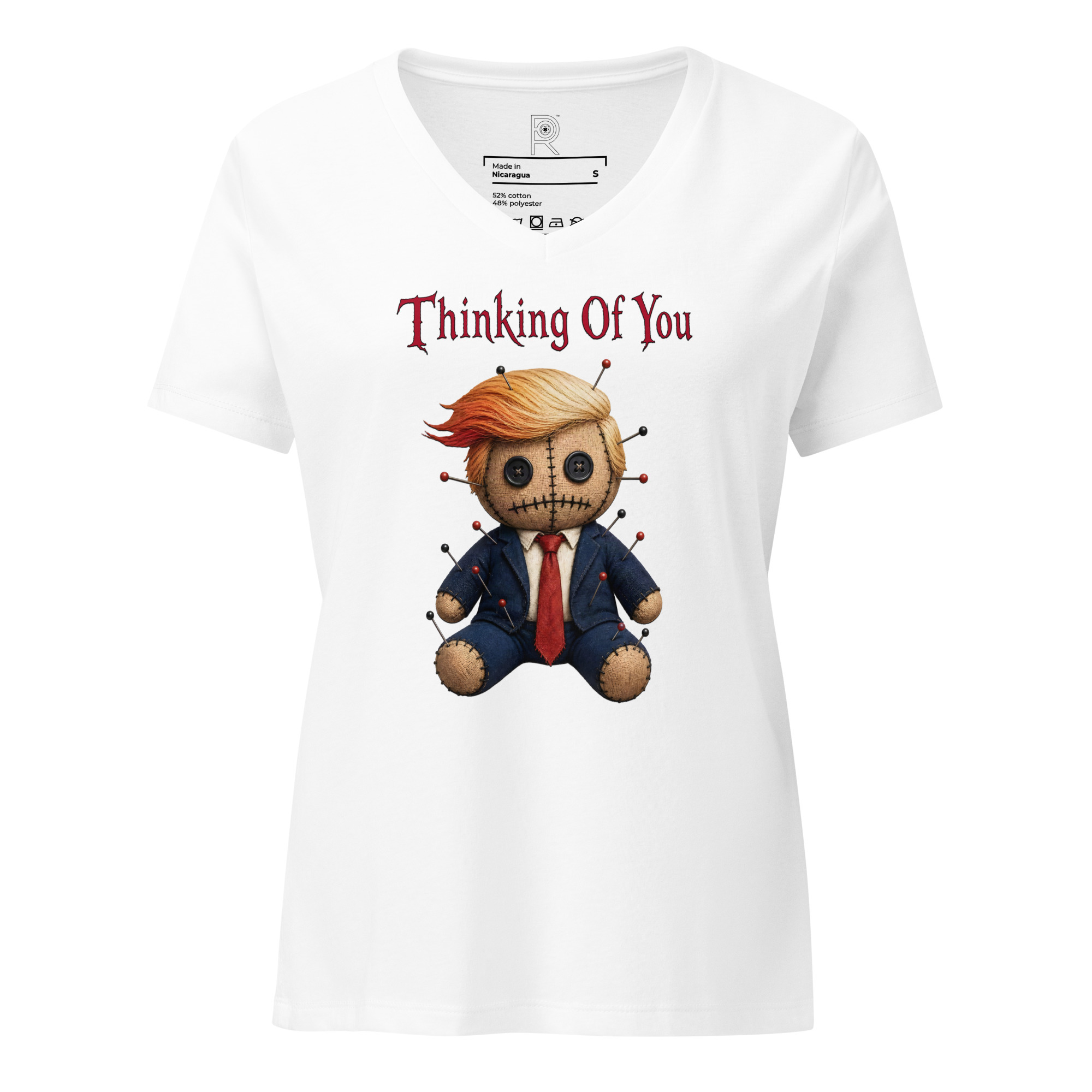 R - Thinking Of You - Style 1 - Women’s Relaxed V-neck T-shirt - Image 24