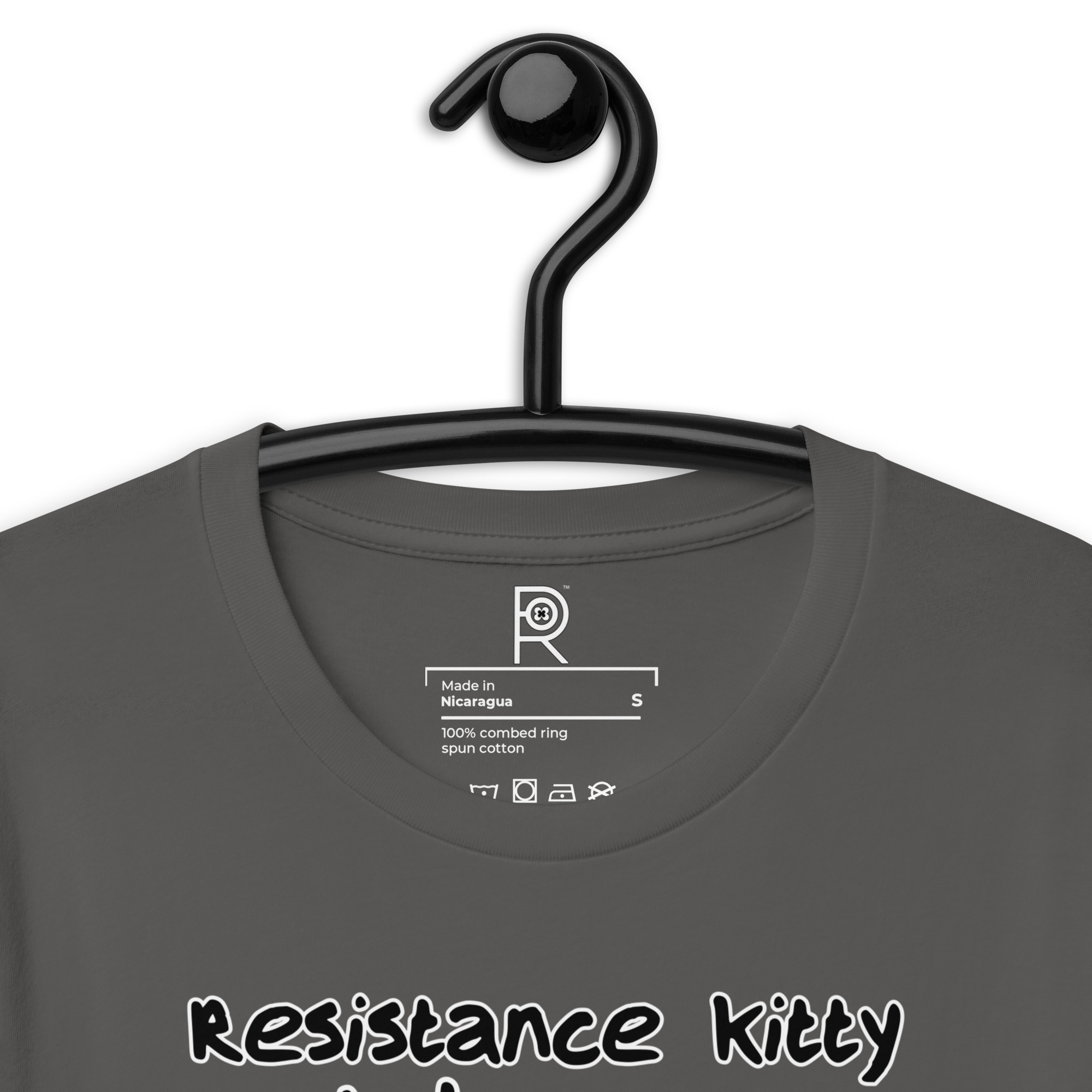 R - Resistance Kitty Is Judging Your Love Of Fascism Dark Style Unisex T-shirt - Image 42