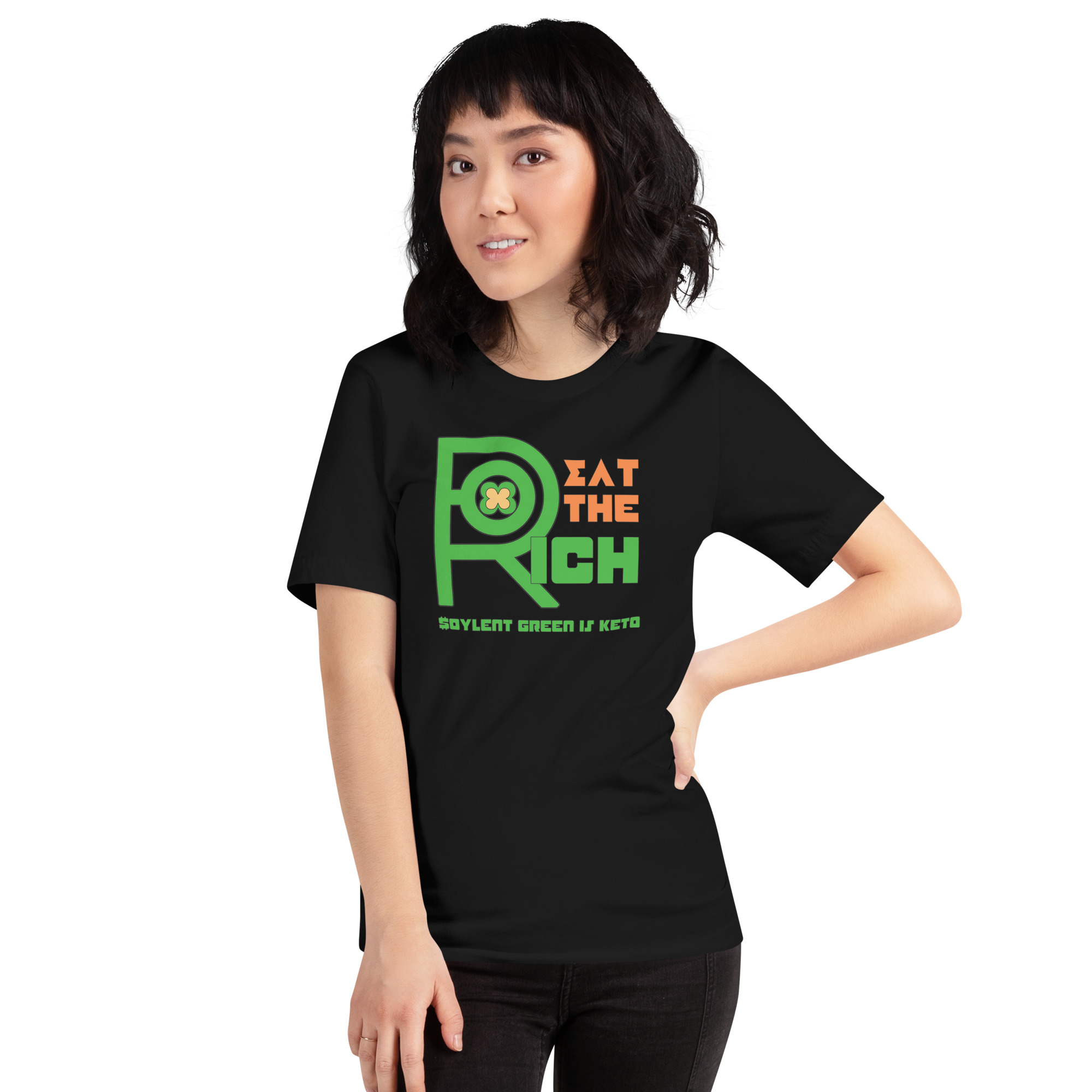 R - Eat The Rich Soylent Greene Is Keto Black Unisex T-shirt - Image 4