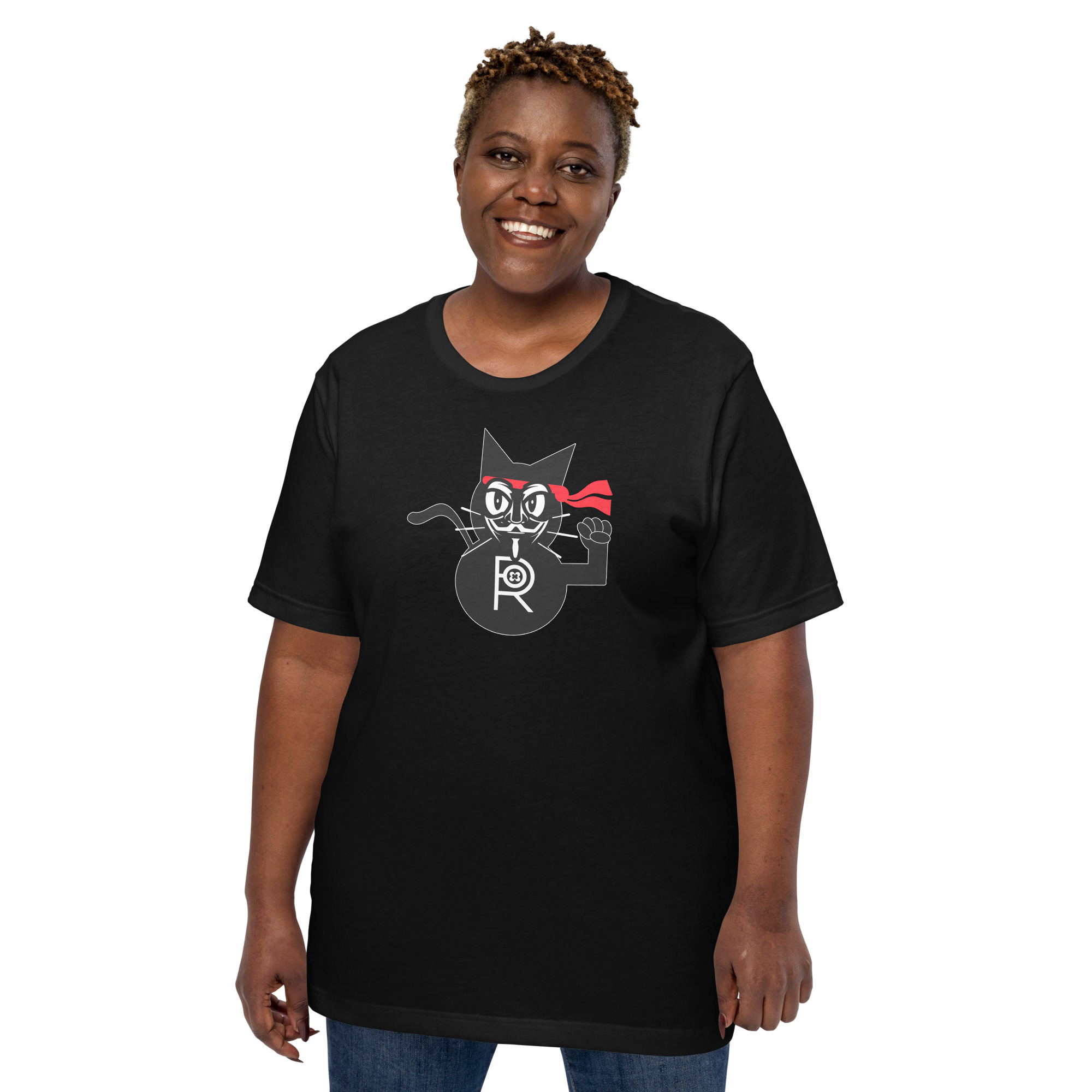 R - Revolutionary Kitty Dark Style Unisex T-shirt - Image 2