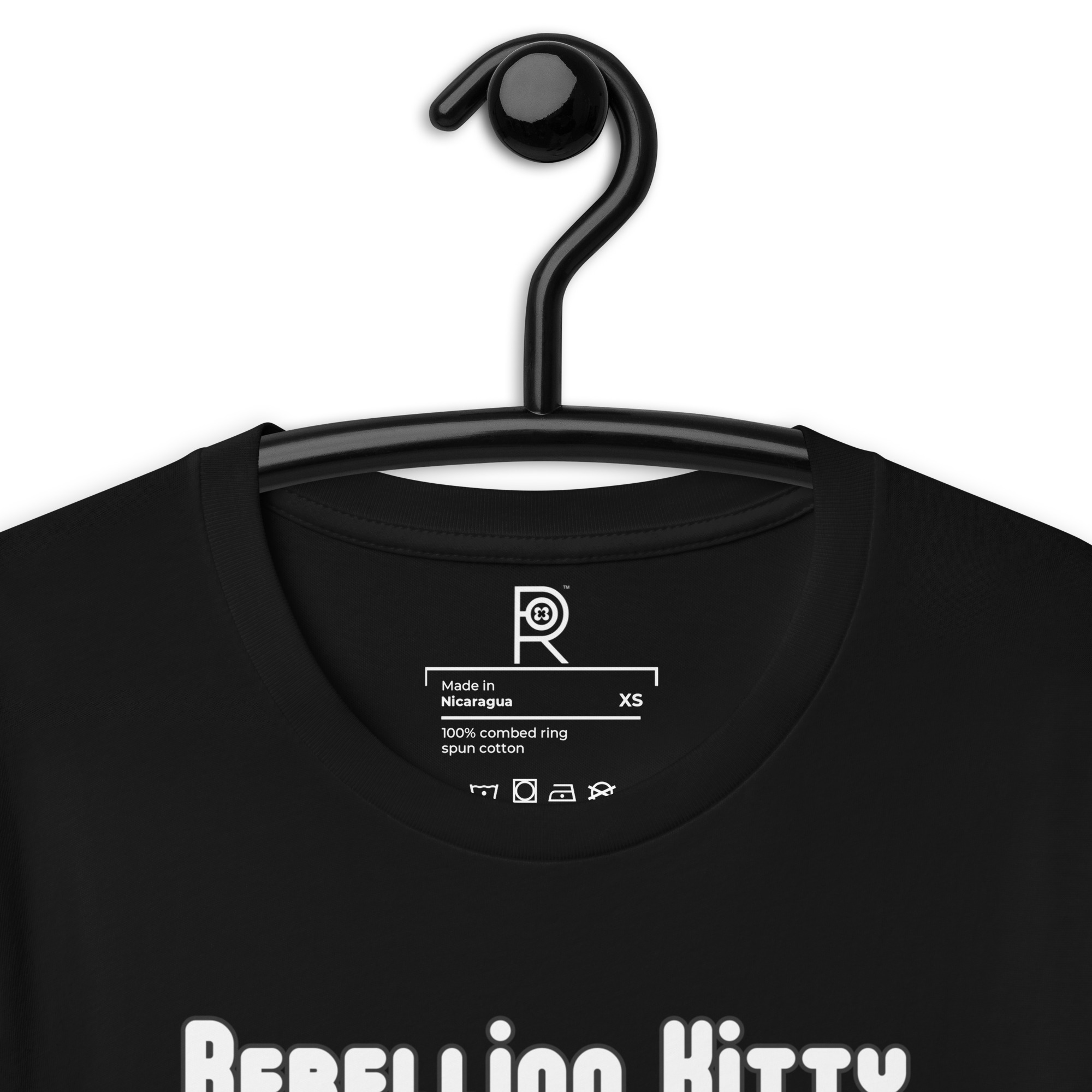 R - Rebellion Kitty Is Done With Your Misogynistic Bullsh+t Black Unisex T-shirt - Image 8