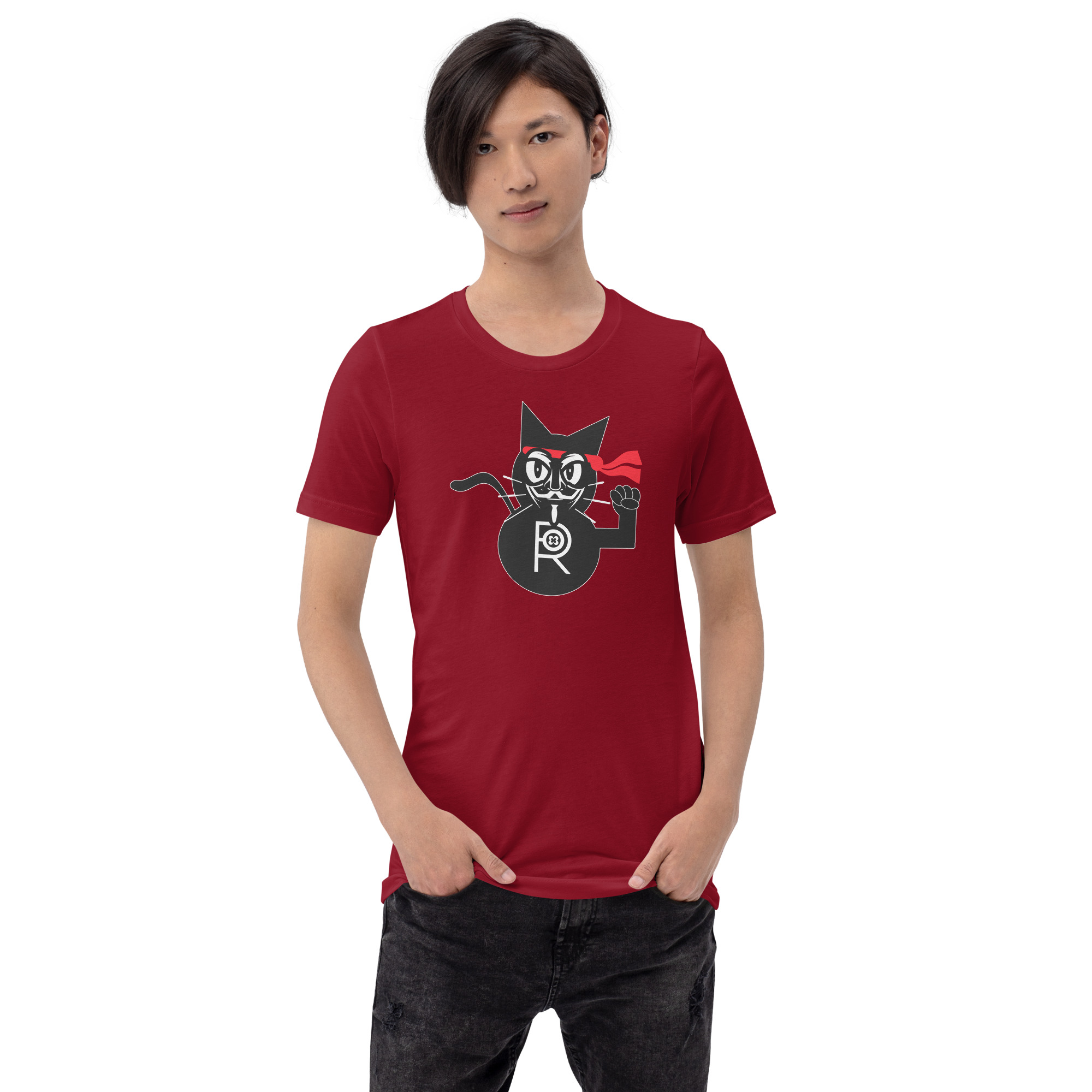 R - Revolutionary Kitty Dark Style Unisex T-shirt - Image 7