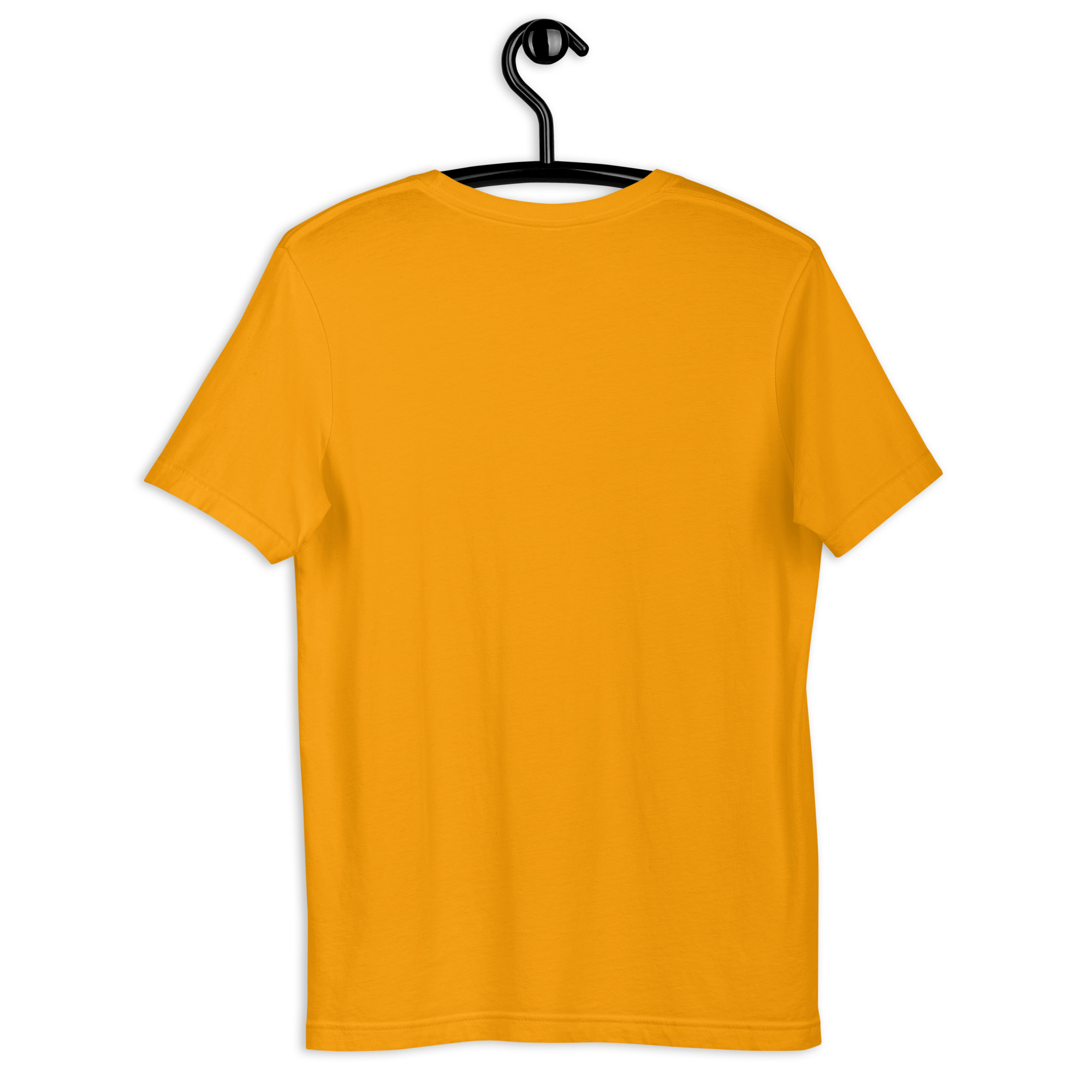 R - White And Black On Gold Unisex T-shirt - Image 11