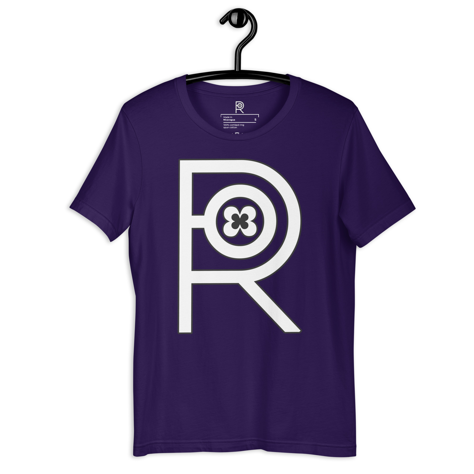 R - White And Black On Purple Unisex T-shirt