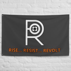 R - RISE RESIST REVOLT Eclipse Flag