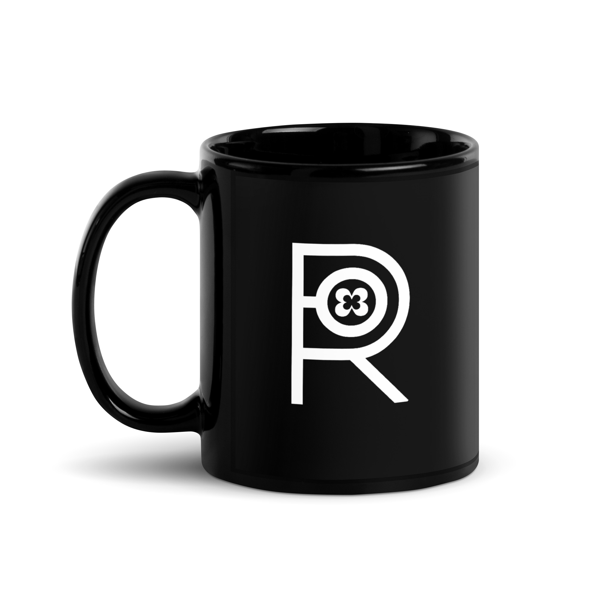R - Luigi Kitty Black Glossy Mug - Image 2