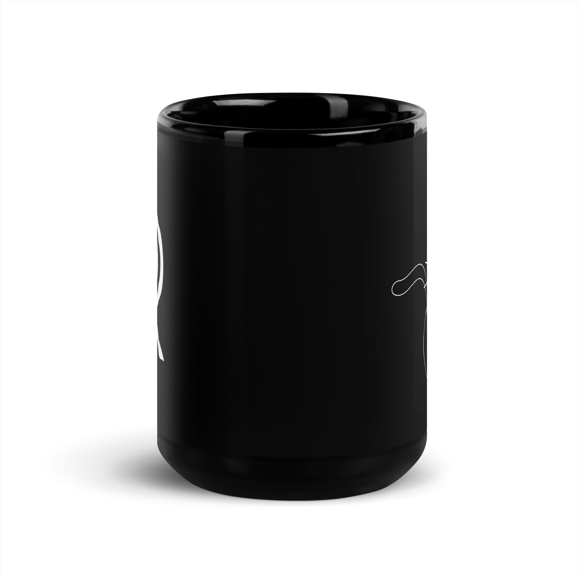 R - Luigi Kitty Black Glossy Mug - Image 6