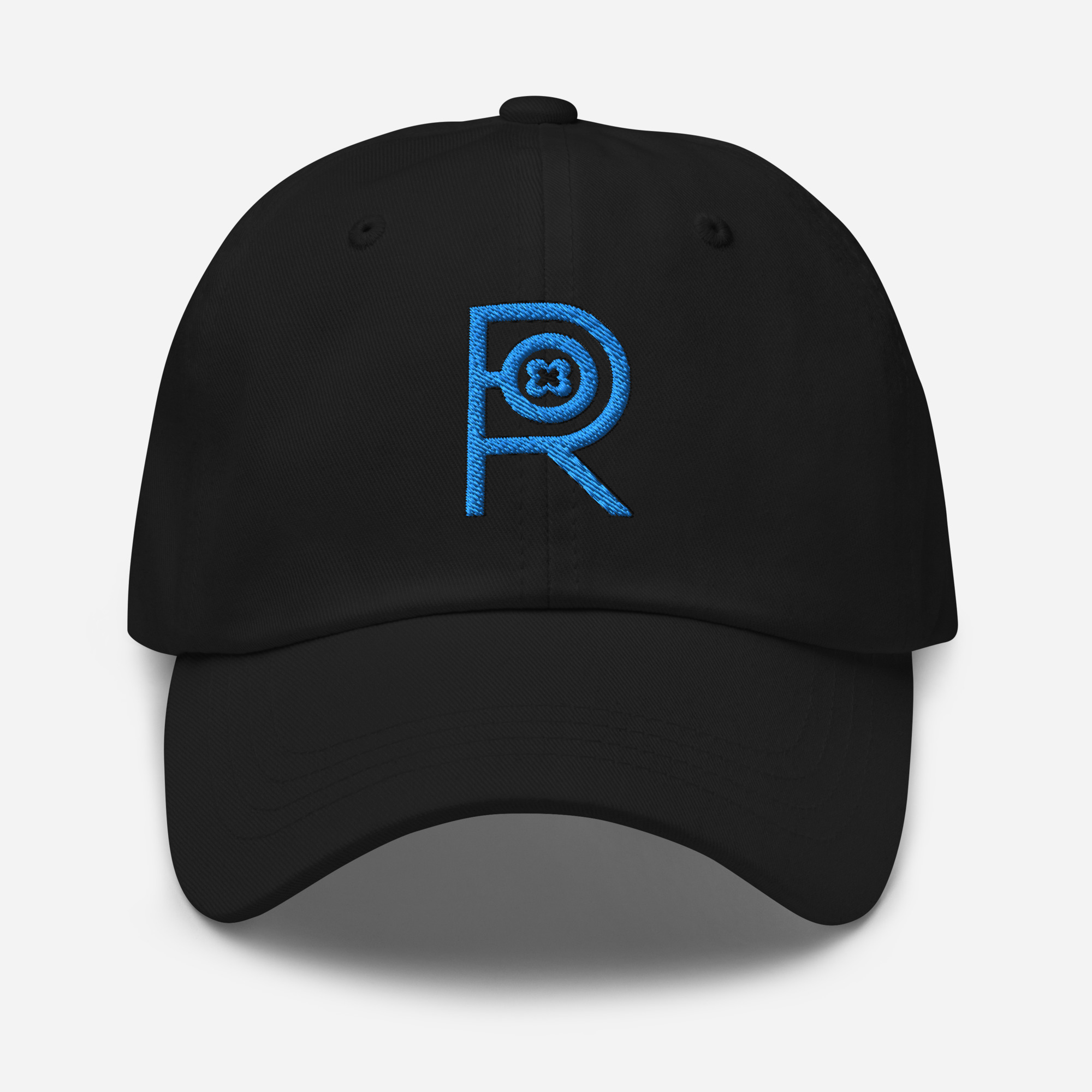 R - Sky Blue And Black Classic Dad Hat