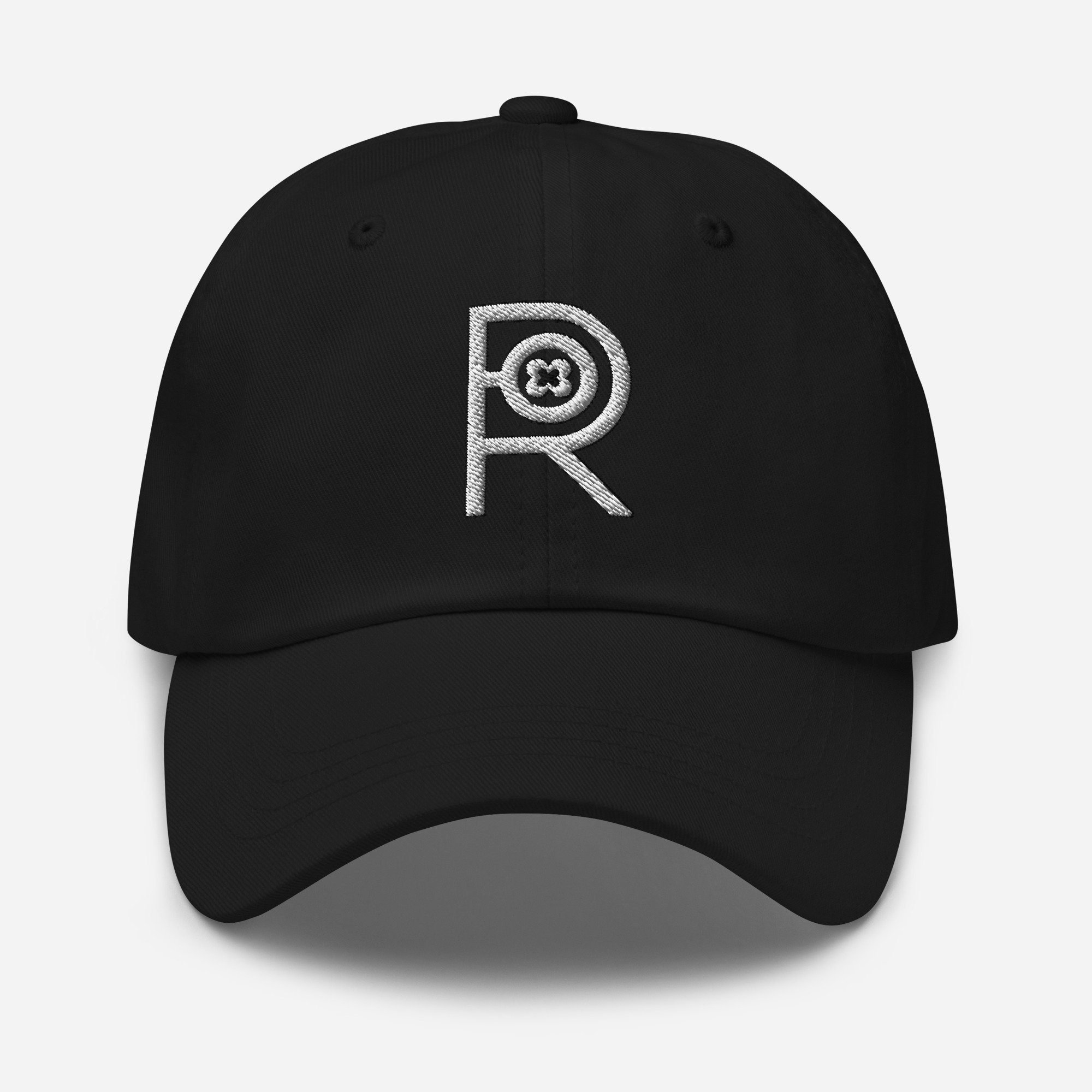 R - White And Black Classic Dad Hat