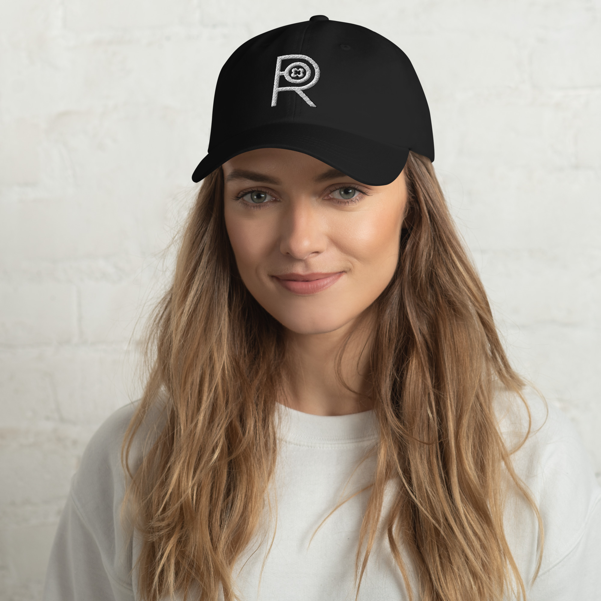 R - White And Black Classic Dad Hat - Image 5
