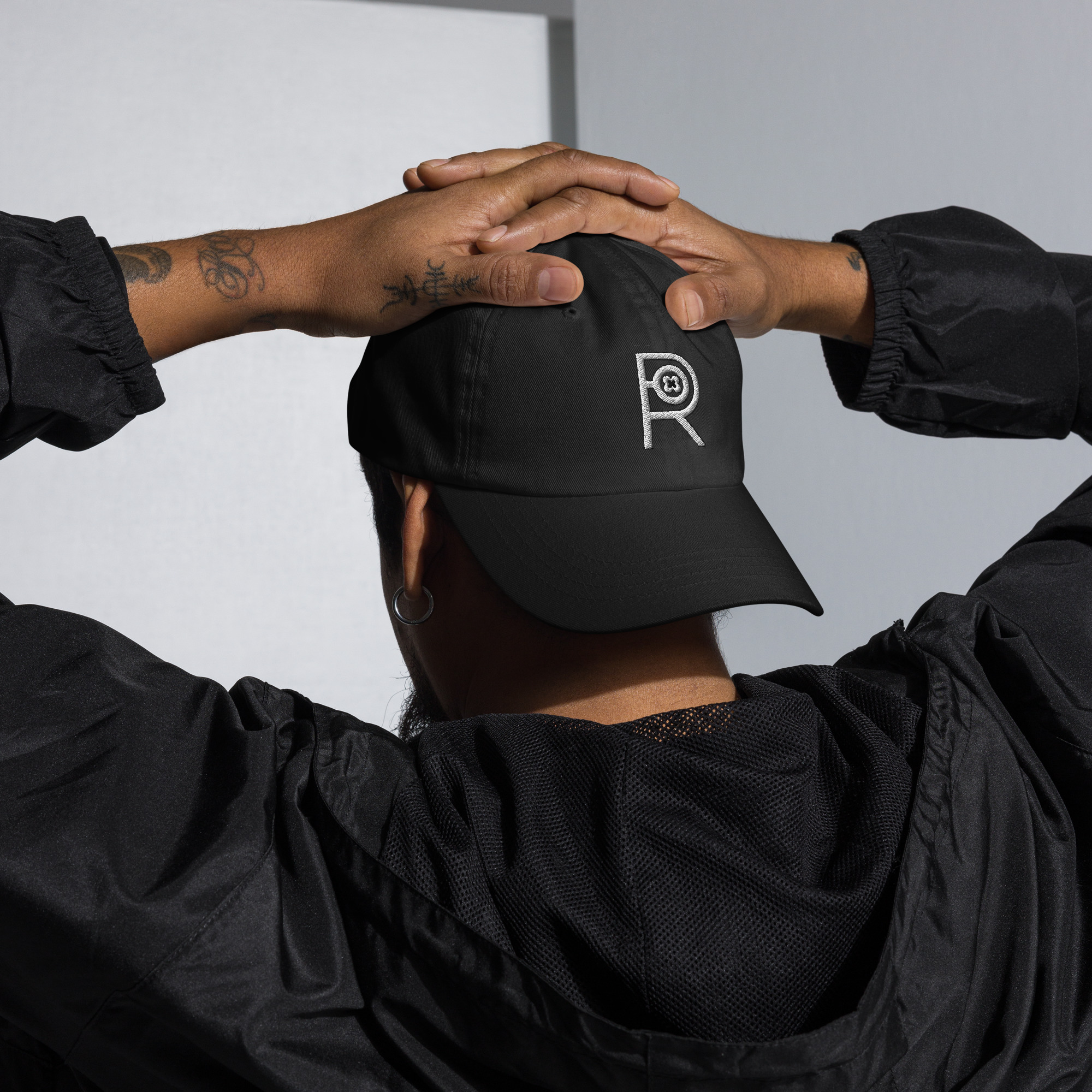R - White And Black Classic Dad Hat - Image 11