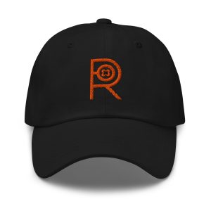 R - Orange And Black Classic Dad Hat