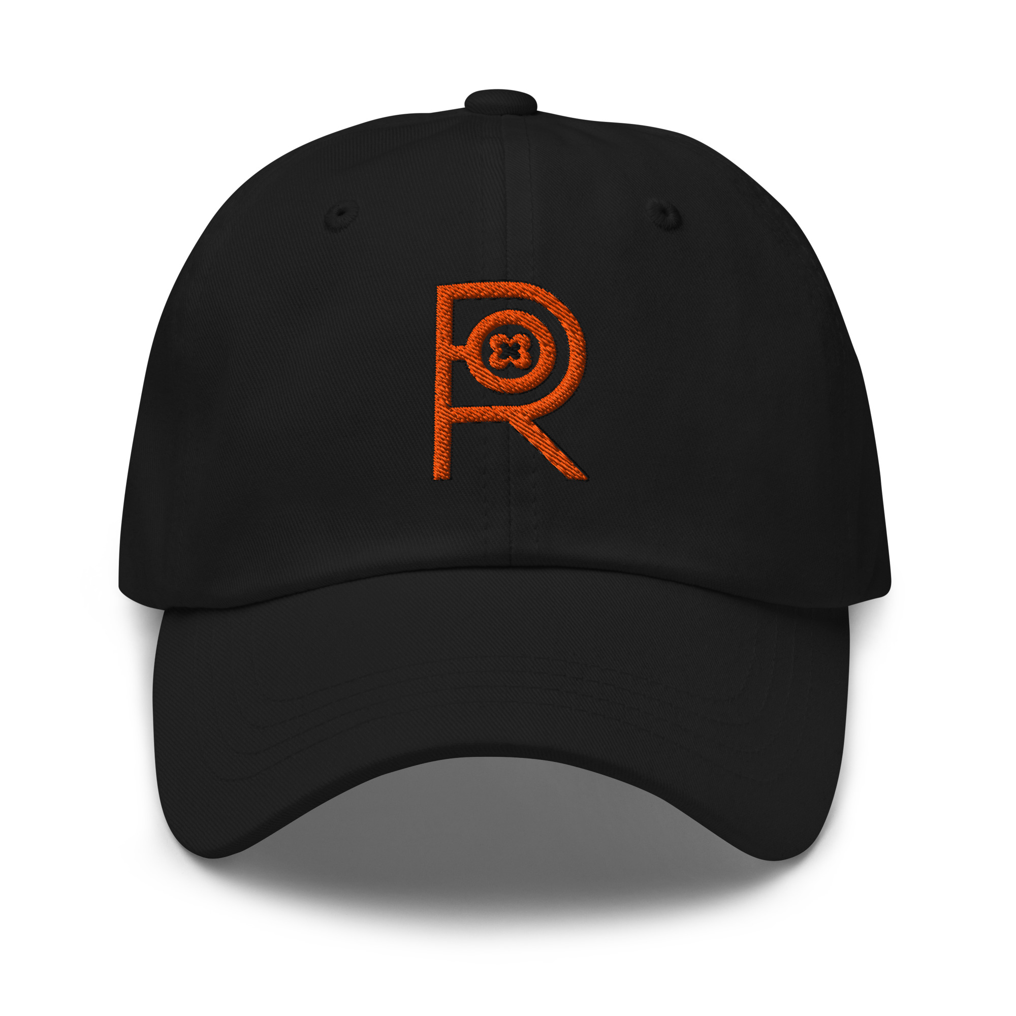 R - Orange And Black Classic Dad Hat