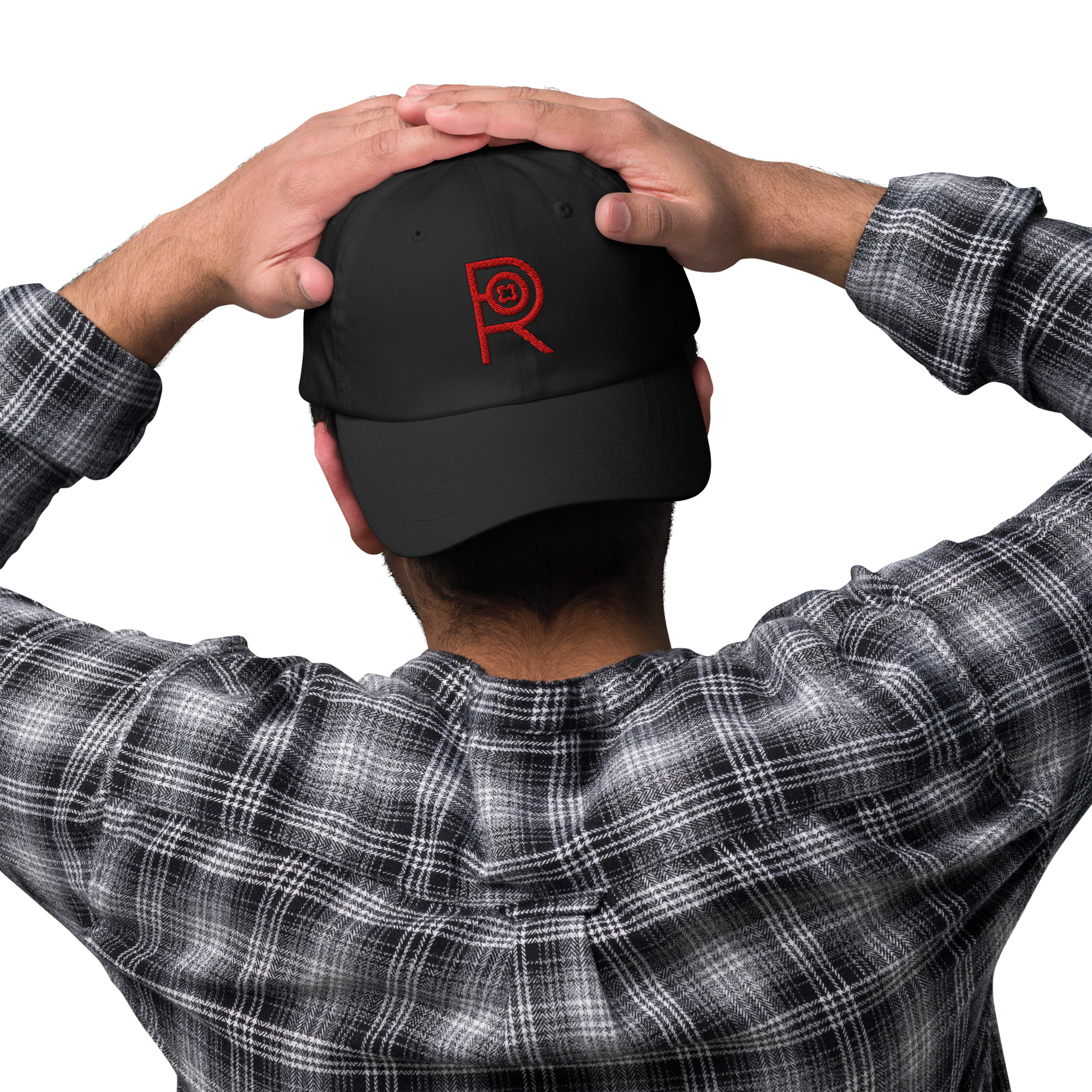 R - Red And Black Classic Dad Hat - Image 2