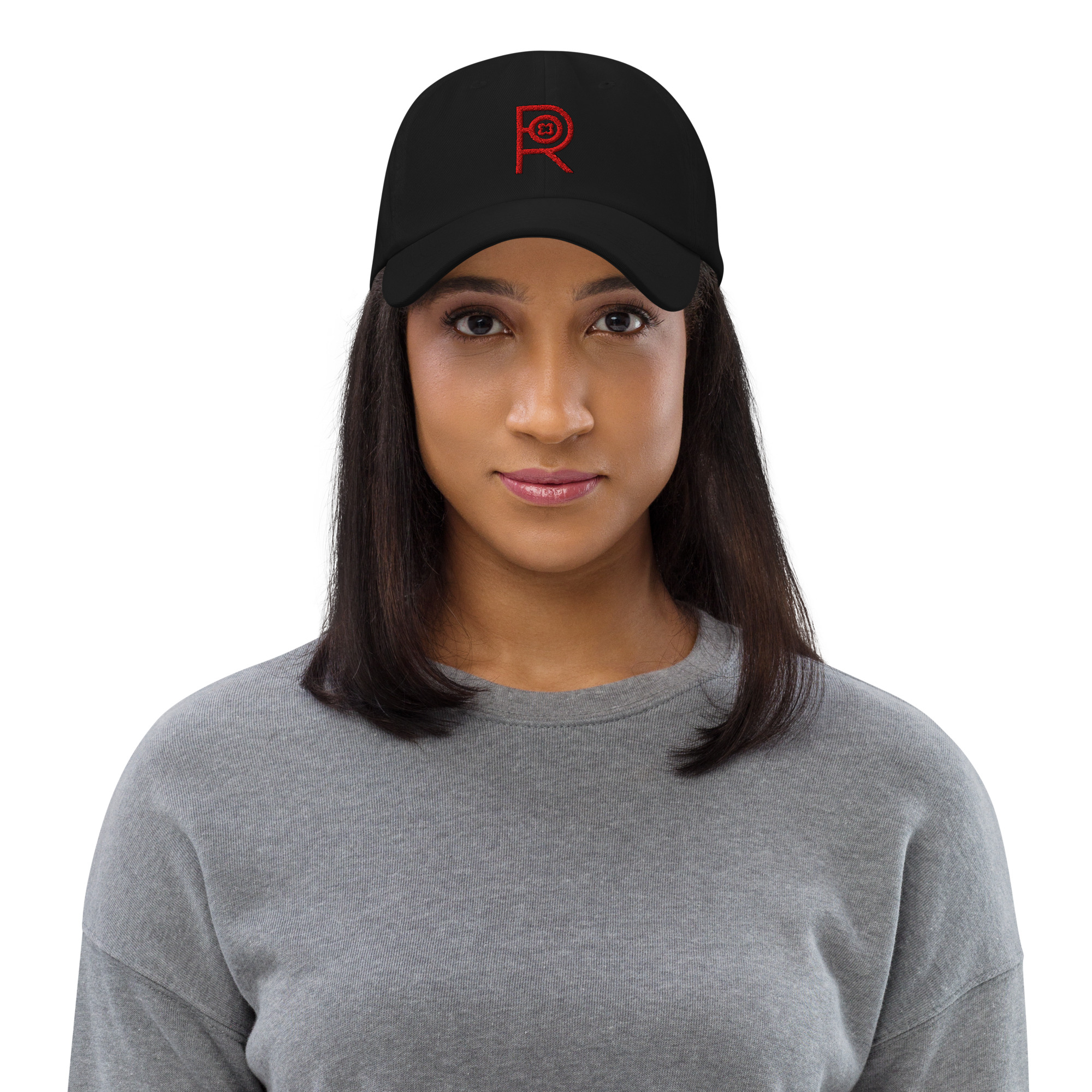 R - Red And Black Classic Dad Hat - Image 3
