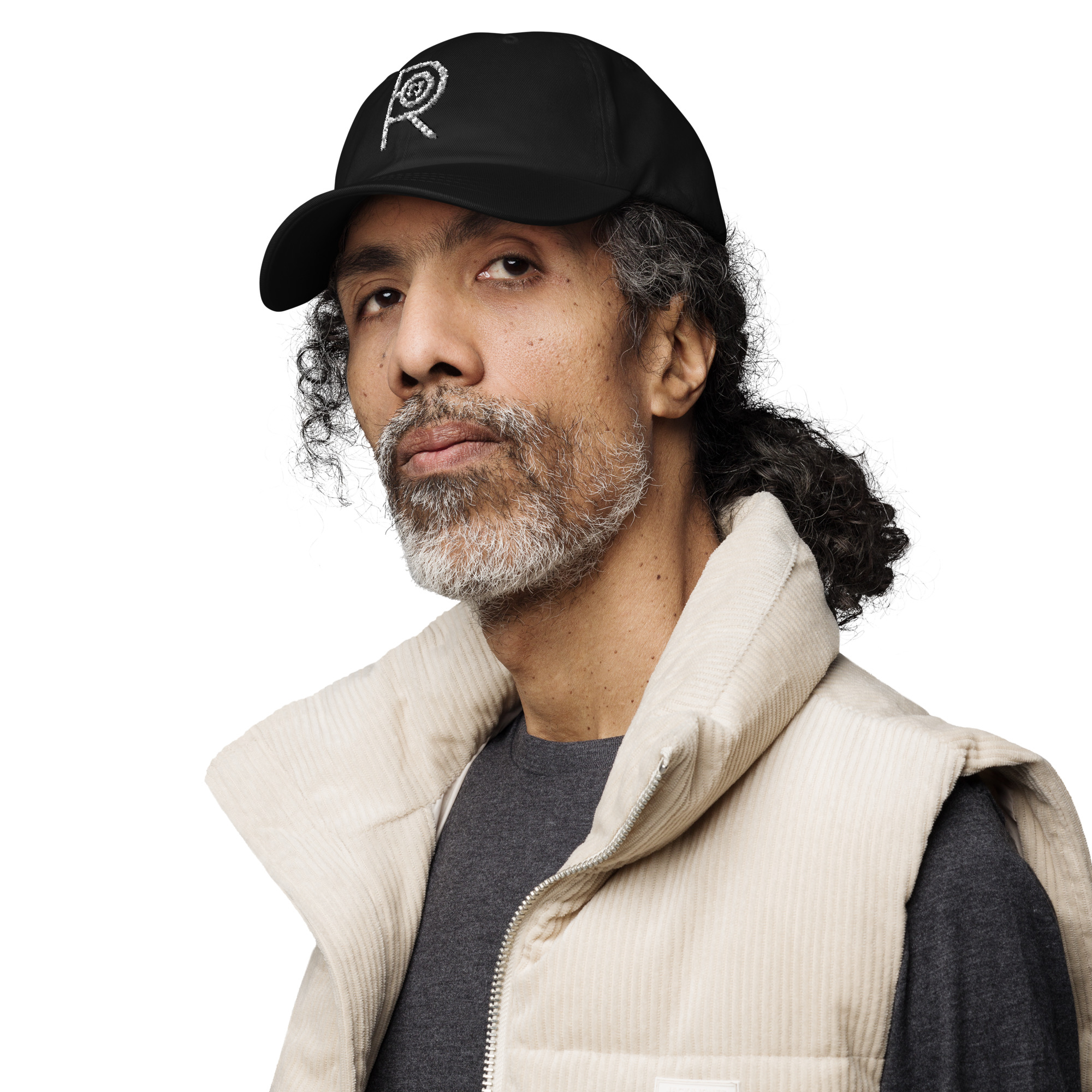 R - White And Black Classic Dad Hat - Image 4
