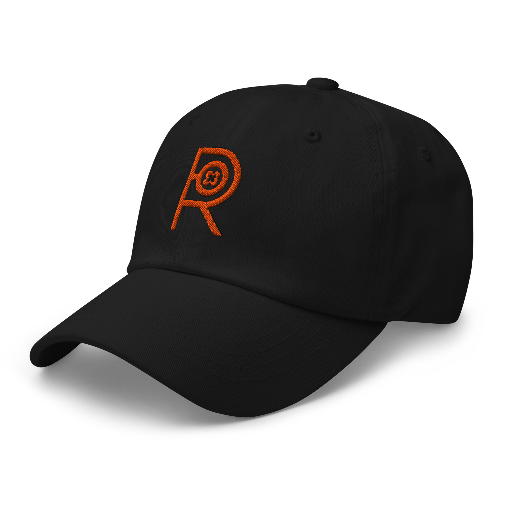 R - Orange And Black Classic Dad Hat - Image 10