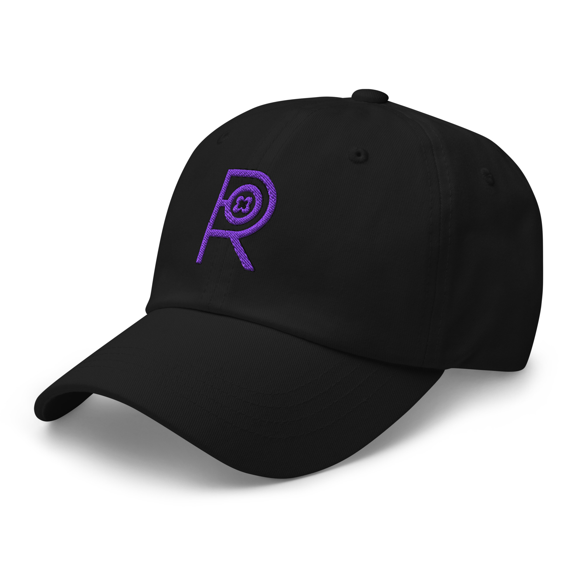 R - Purple And Black Classic Dad Hat - Image 13