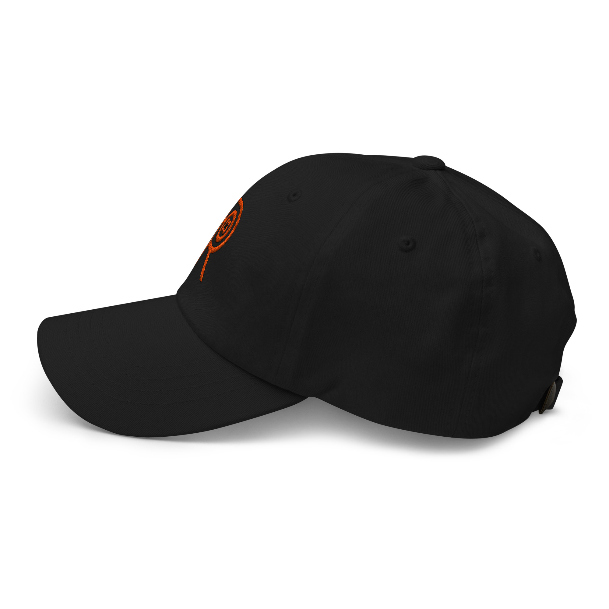 R - Orange And Black Classic Dad Hat - Image 9
