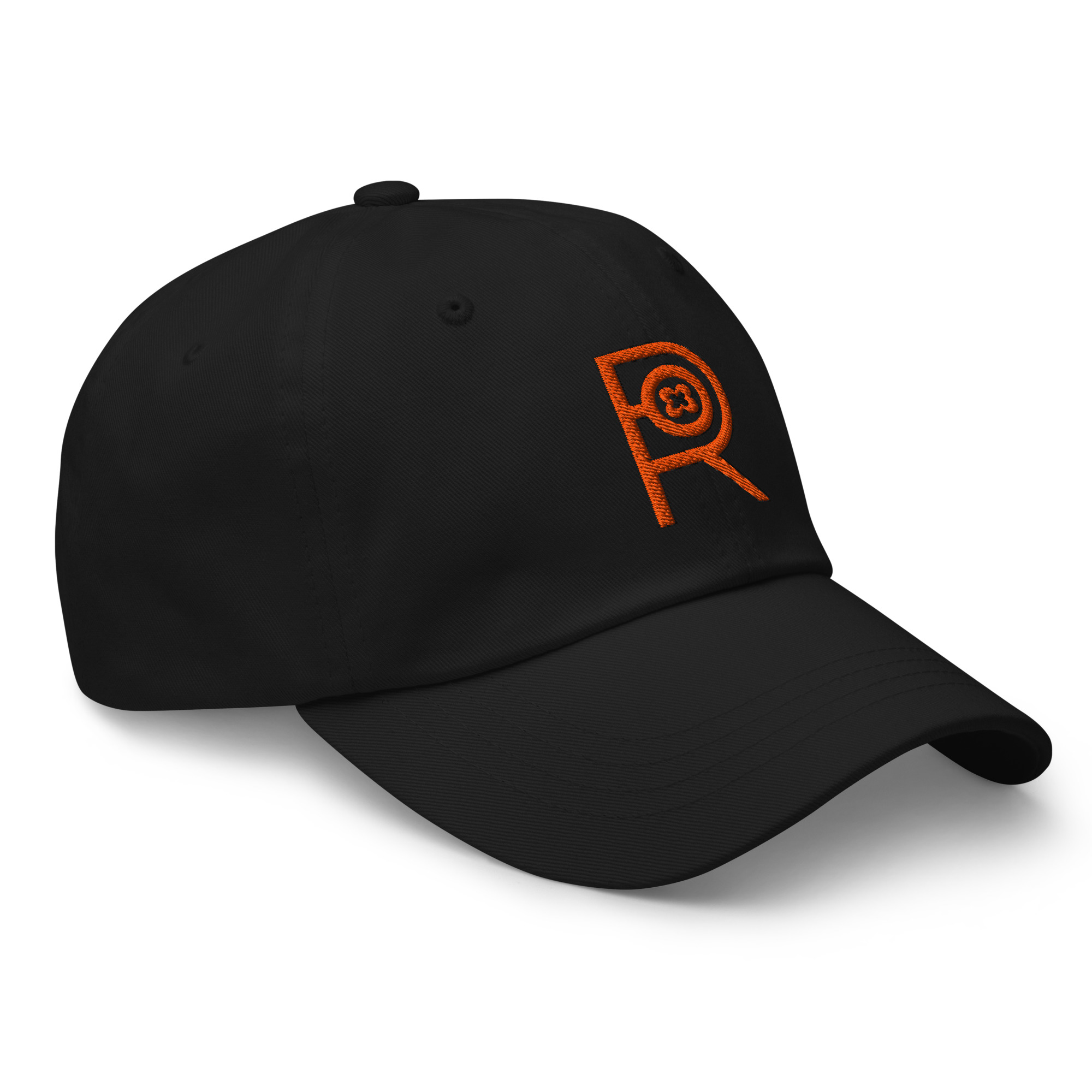 R - Orange And Black Classic Dad Hat - Image 8