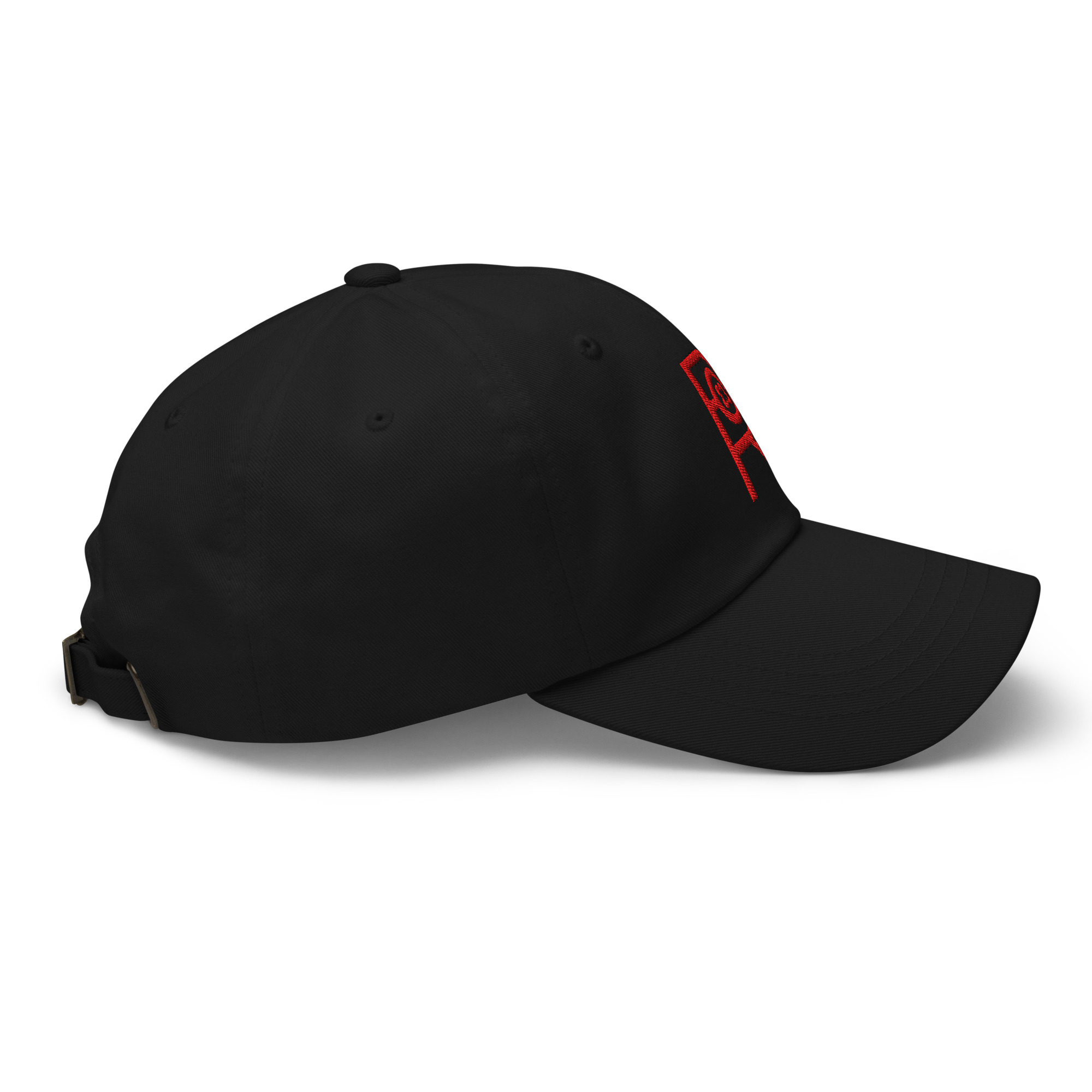 R - Red And Black Classic Dad Hat - Image 6