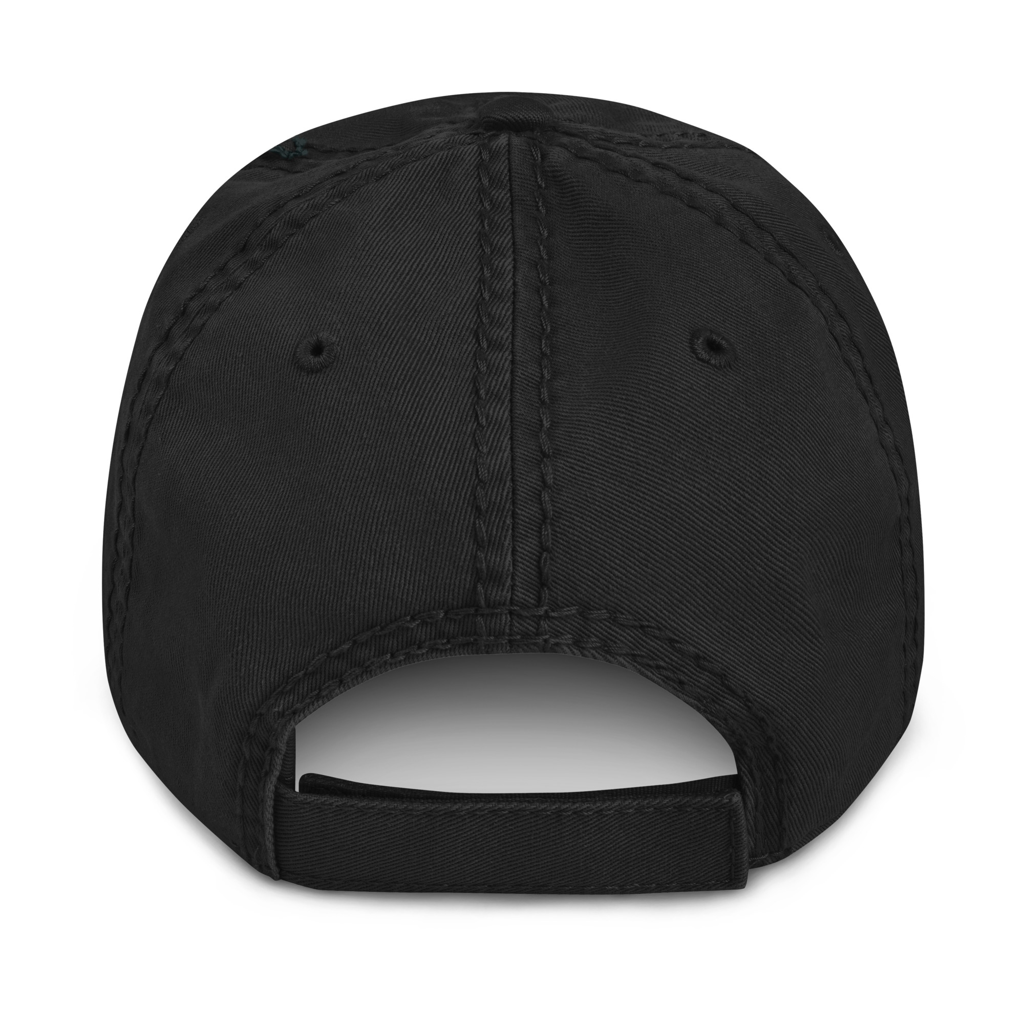 R - Red And Black Distressed Dad Hat - Image 8