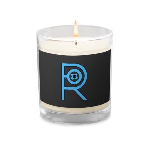 R - Sky Blue Glass Jar Soy Wax Candle