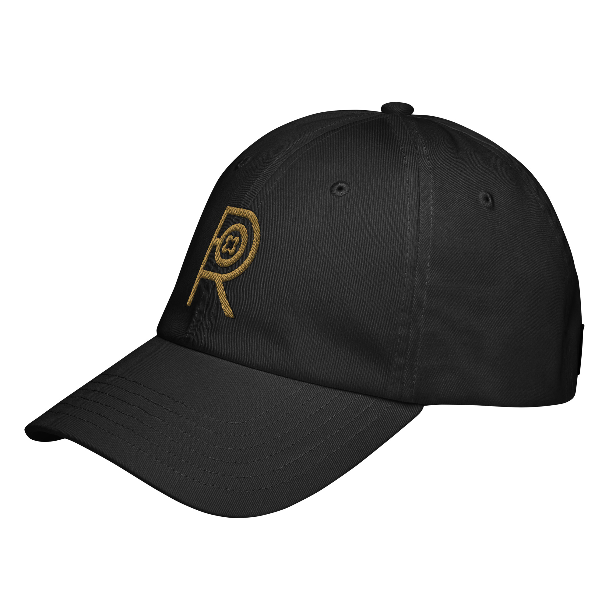 R - Old Gold And Black Under Armour® Dad Hat - Image 8
