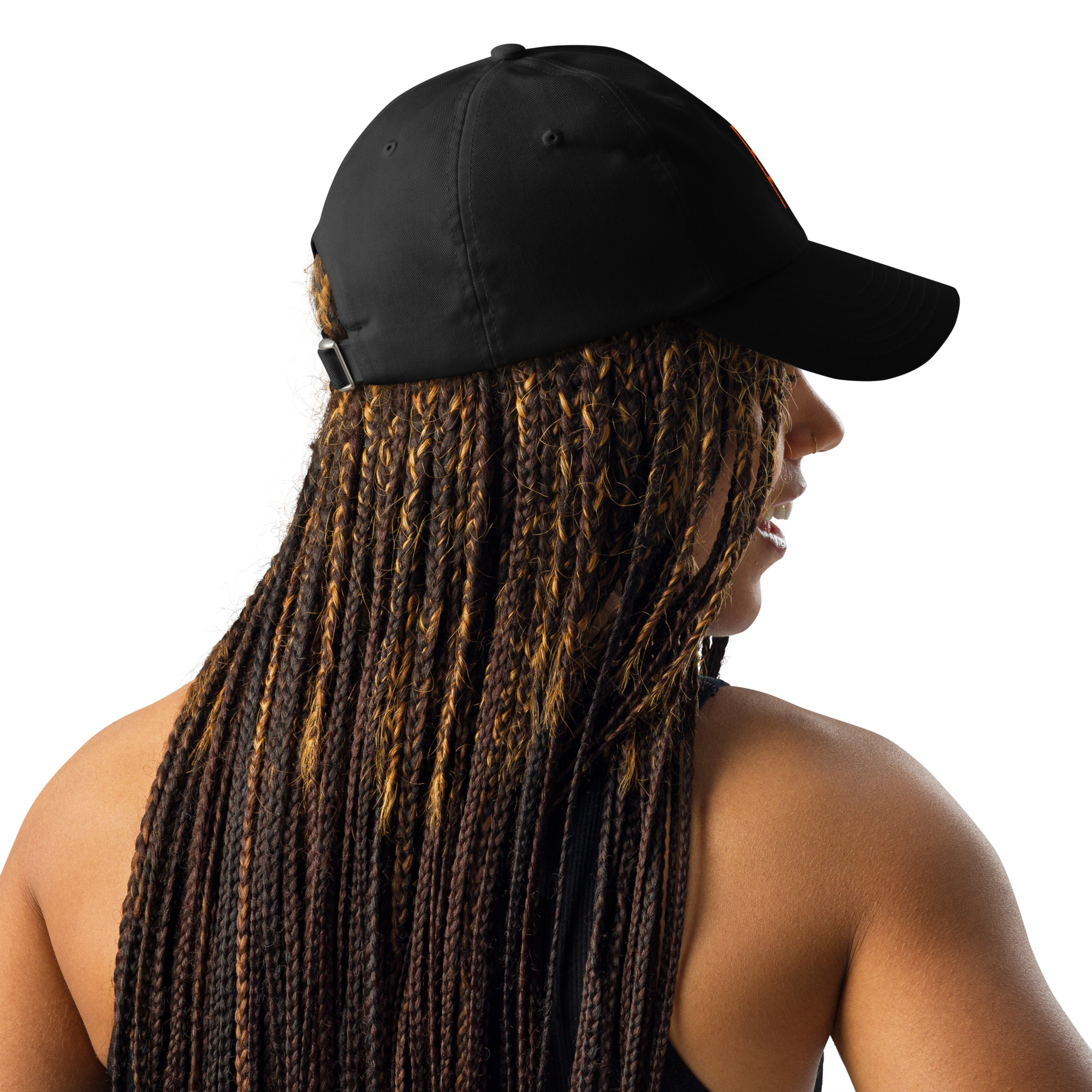 R - Orange And Black Under Armour® Dad Hat - Image 5