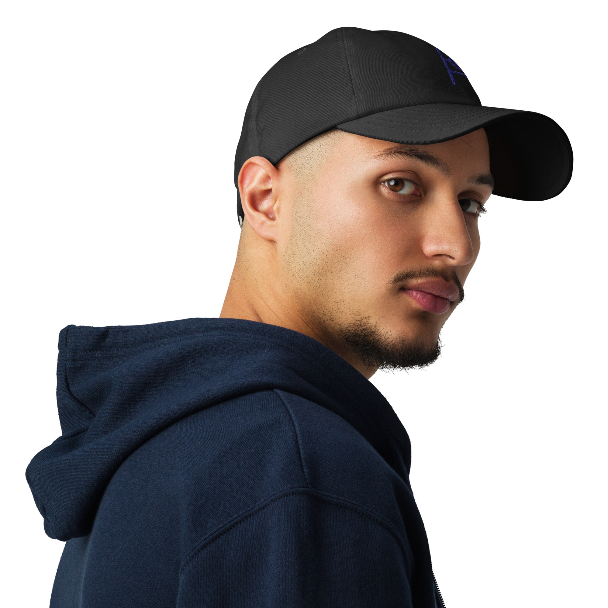 R - Navy And Black Under Armour® Dad Hat - Image 2
