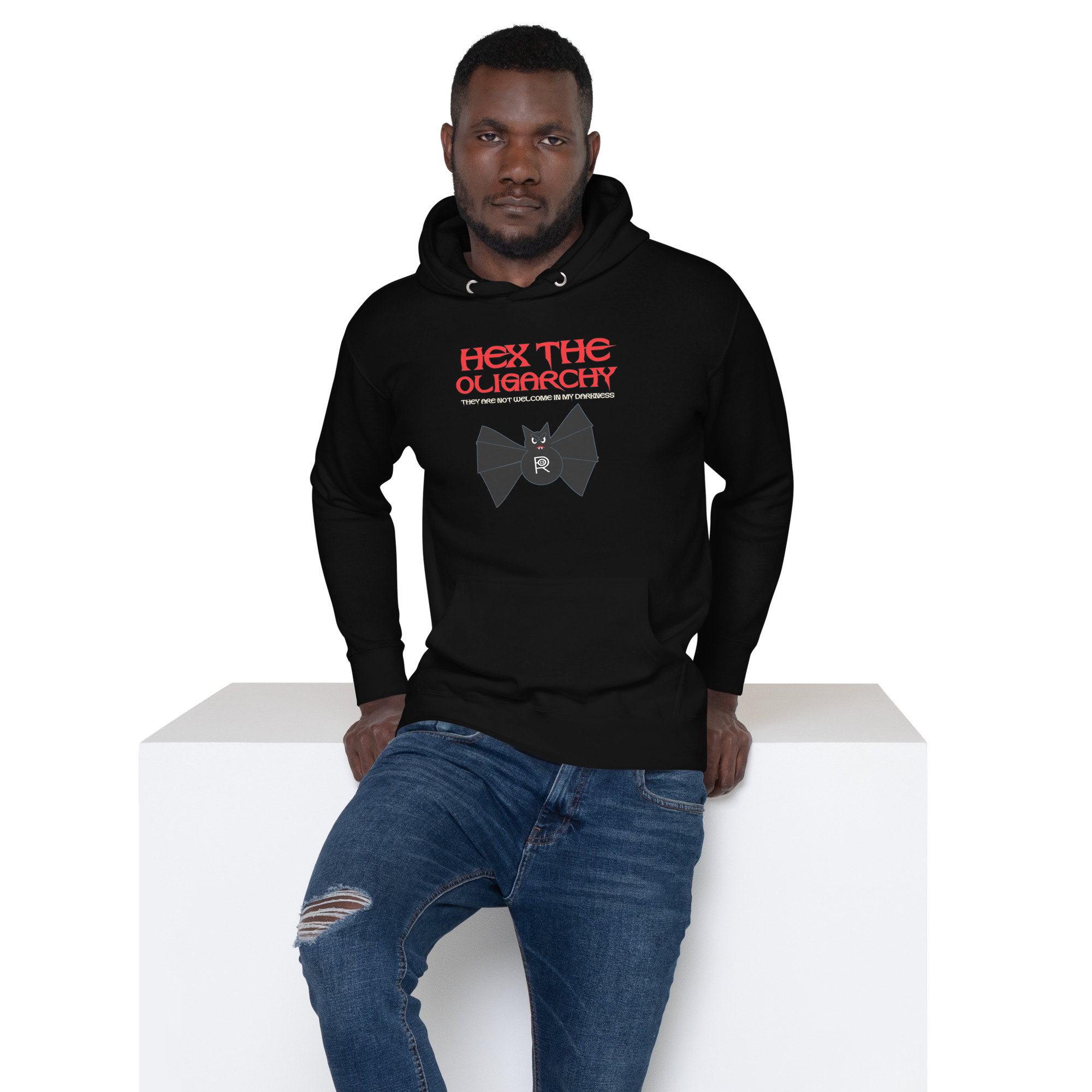 R - Hex The Oligarchy They Are Not Welcome In My Darkness Black Unisex Hoodie - Image 2