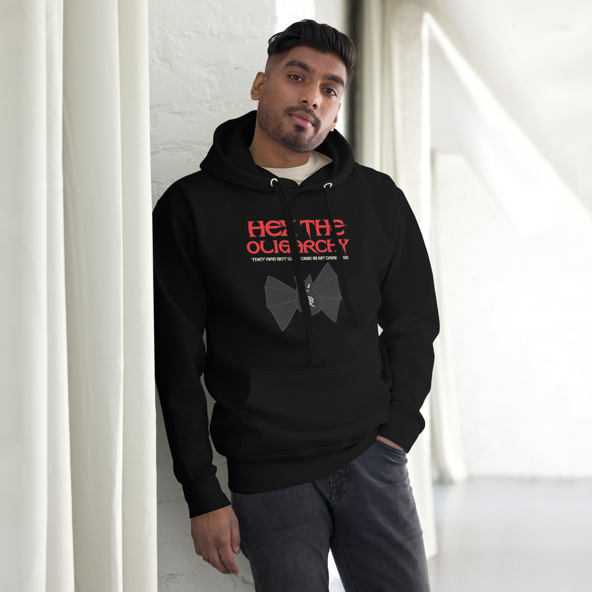 R - Hex The Oligarchy They Are Not Welcome In My Darkness Black Unisex Hoodie - Image 6