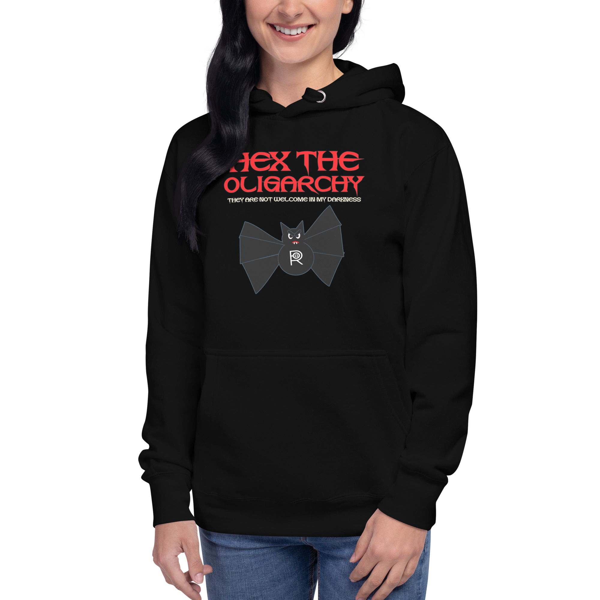 R - Hex The Oligarchy They Are Not Welcome In My Darkness Black Unisex Hoodie - Image 8