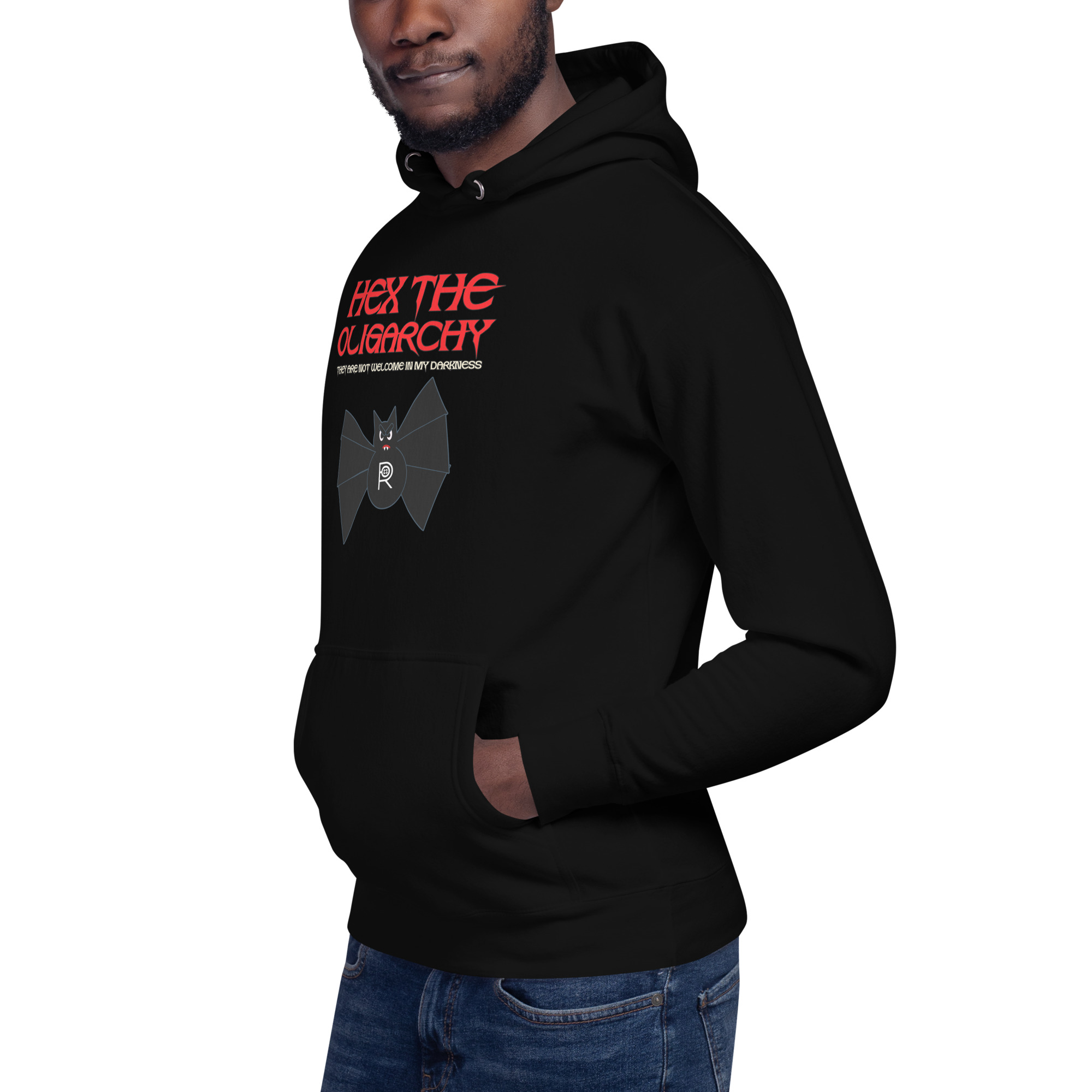 R - Hex The Oligarchy They Are Not Welcome In My Darkness Black Unisex Hoodie - Image 5