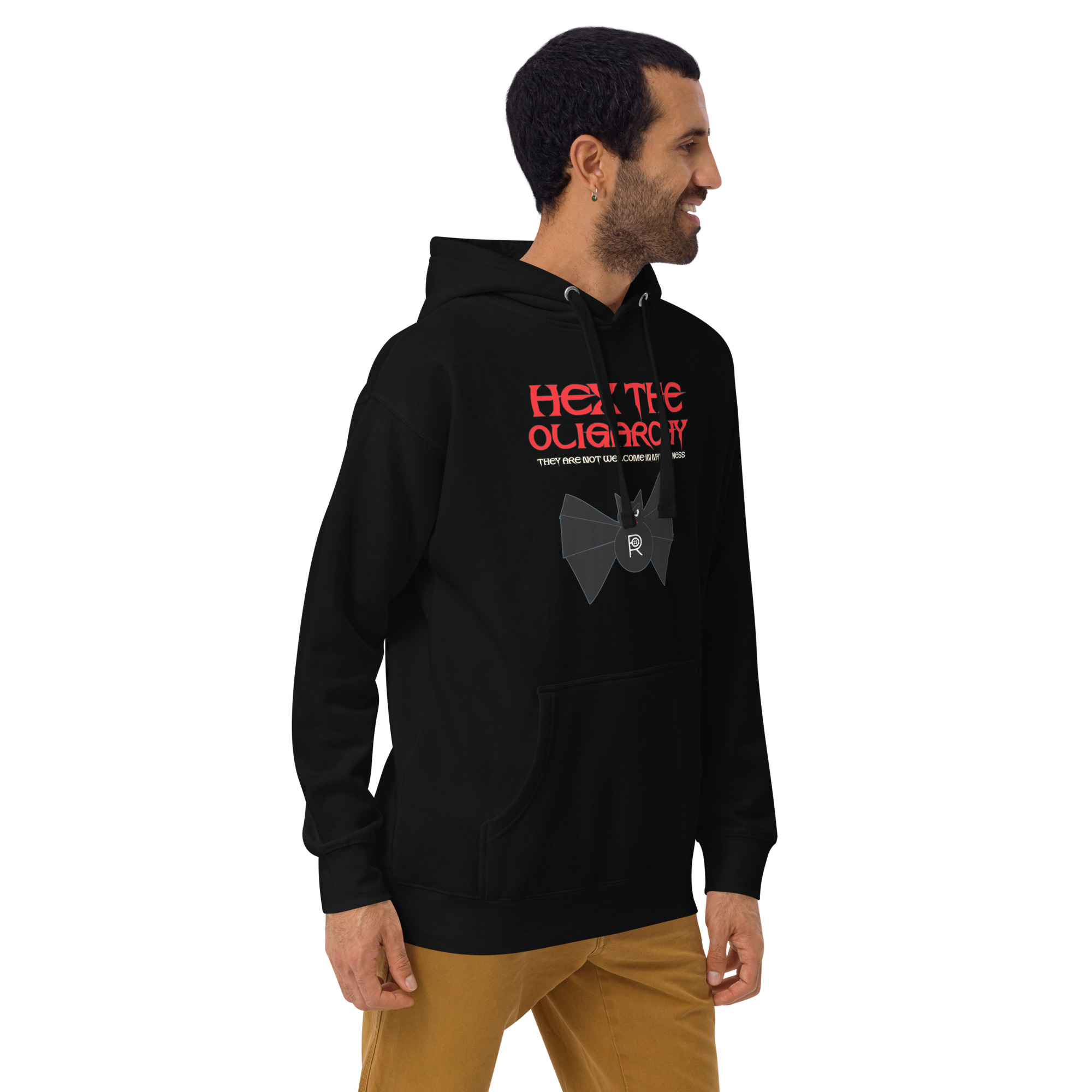 R - Hex The Oligarchy They Are Not Welcome In My Darkness Black Unisex Hoodie - Image 3