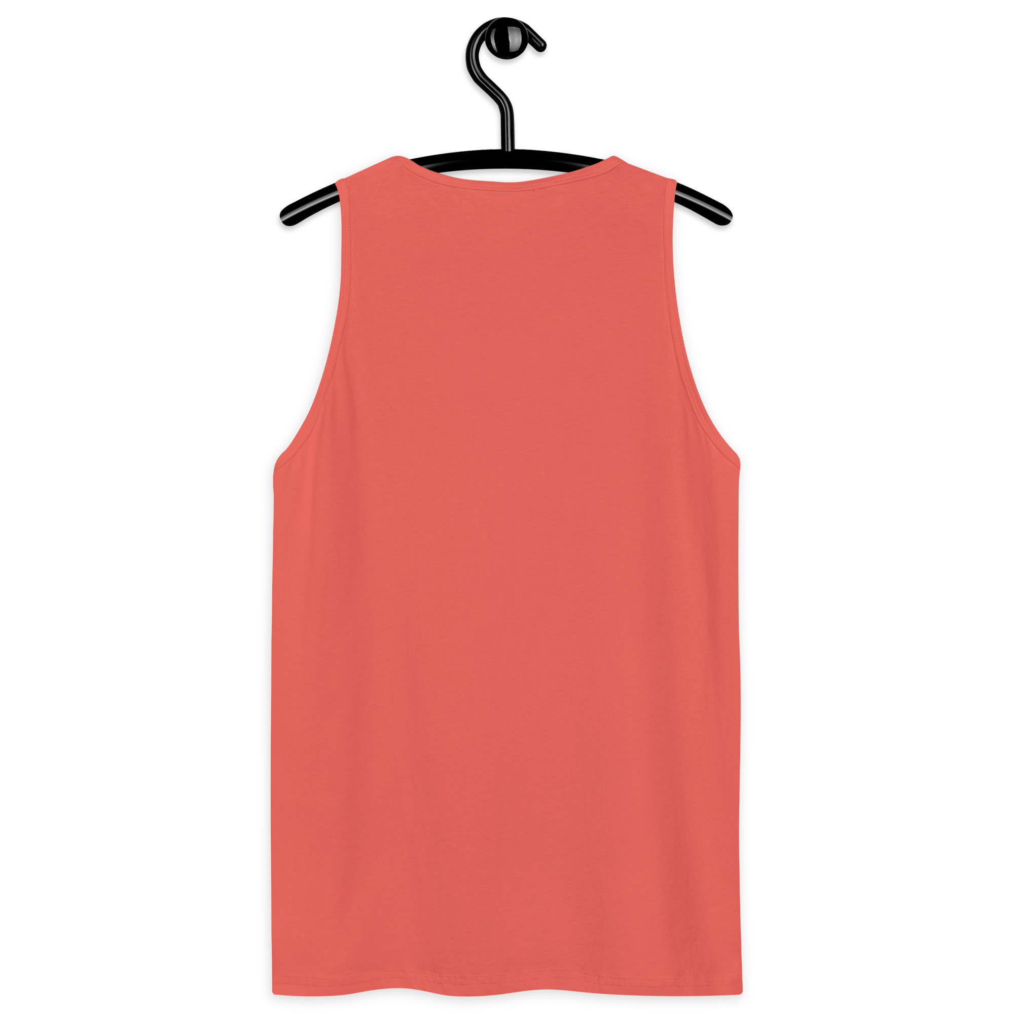 R - White And Black Outlined Men’s Premium Tank Top - Image 31