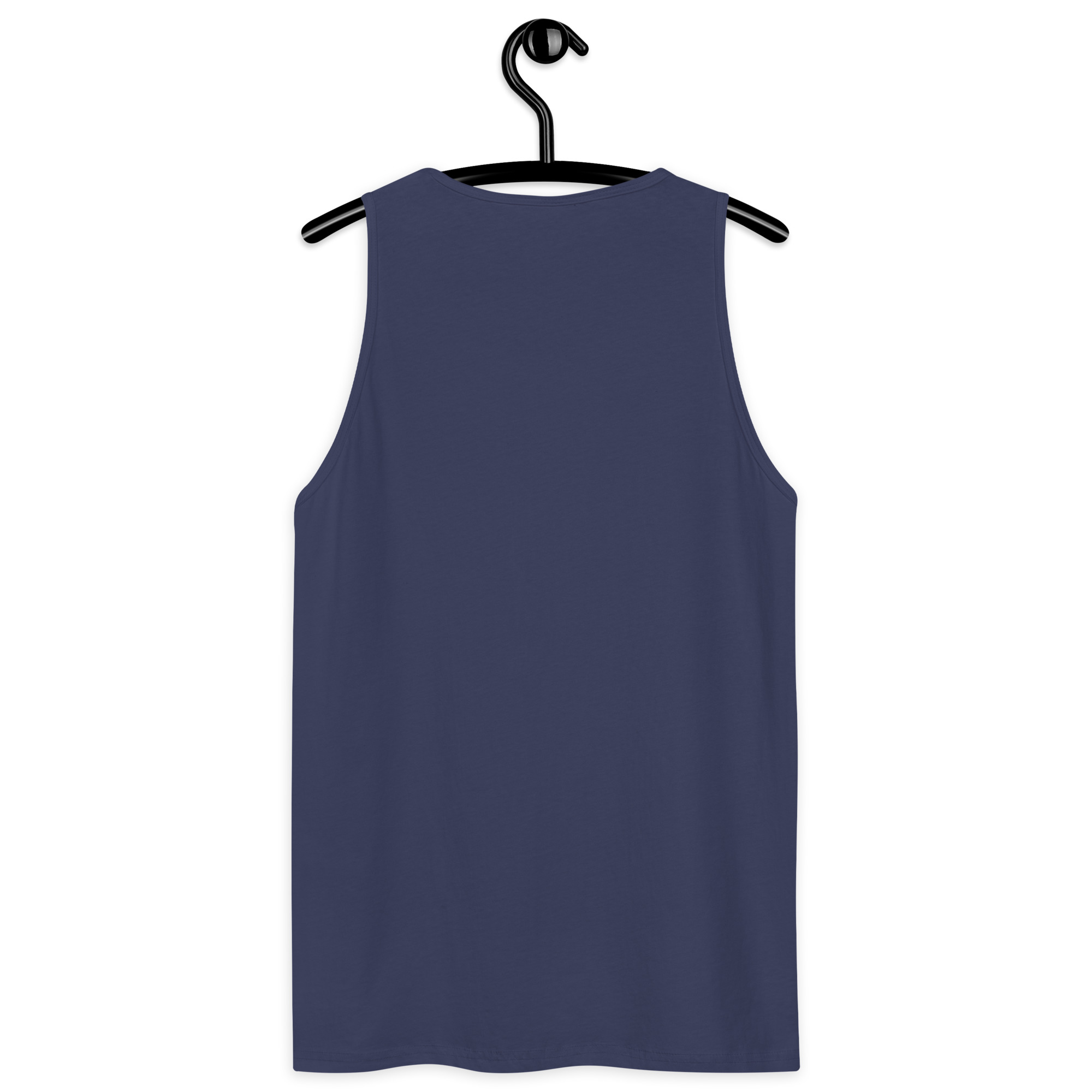 R - White And Black Outlined Men’s Premium Tank Top - Image 27