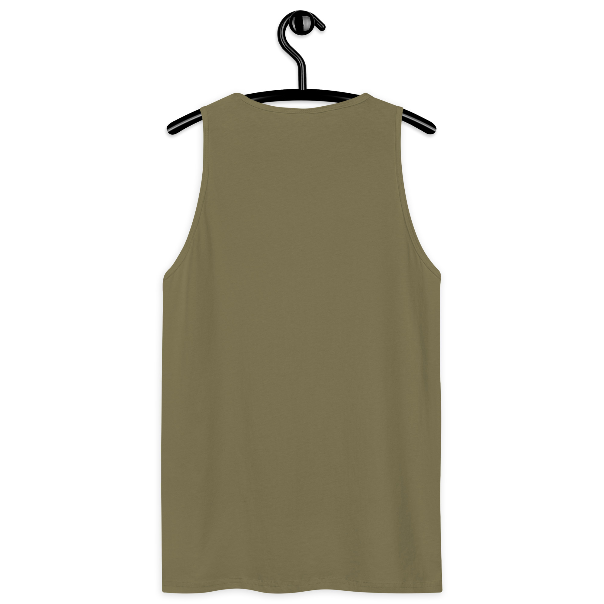 R - White And Black Outlined Men’s Premium Tank Top - Image 29