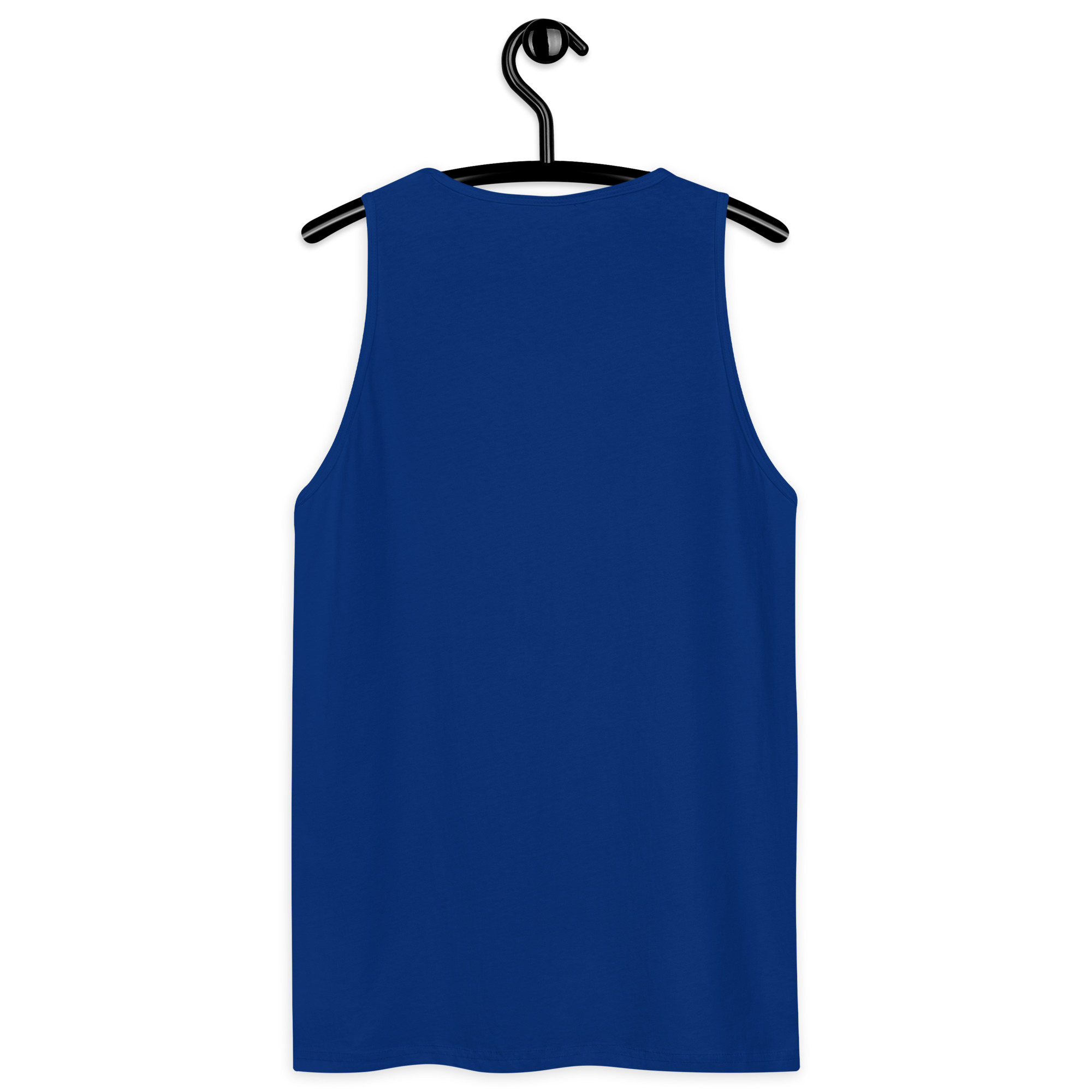 R - White And Black Outlined Men’s Premium Tank Top - Image 19