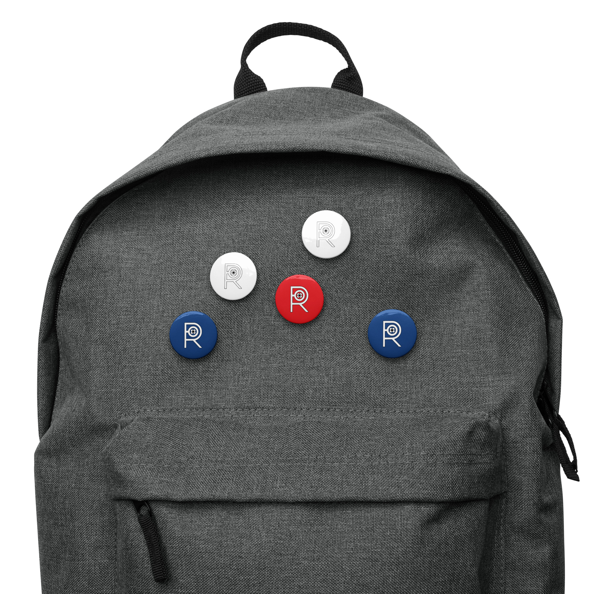 R - Set Of Red, White And Blue Pin Buttons - Image 7