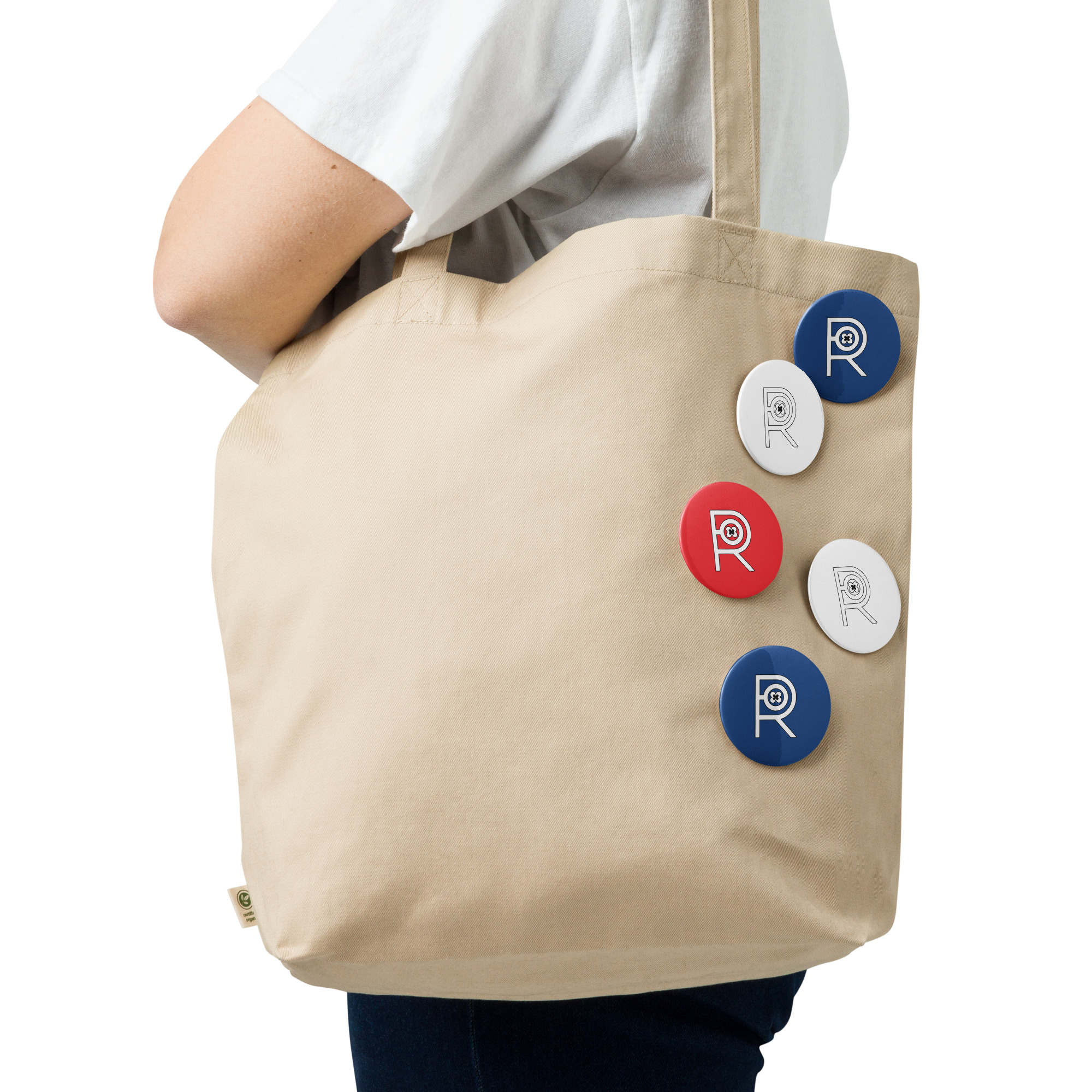 R - Set Of Red, White And Blue Pin Buttons - Image 9