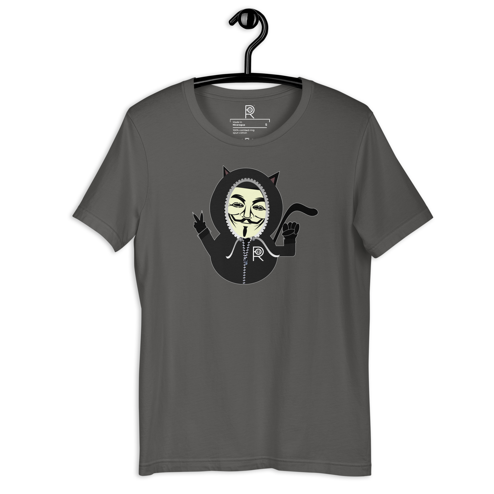 R - Anonymous Resistance Kitty Dark Style Unisex T-shirt - Image 60
