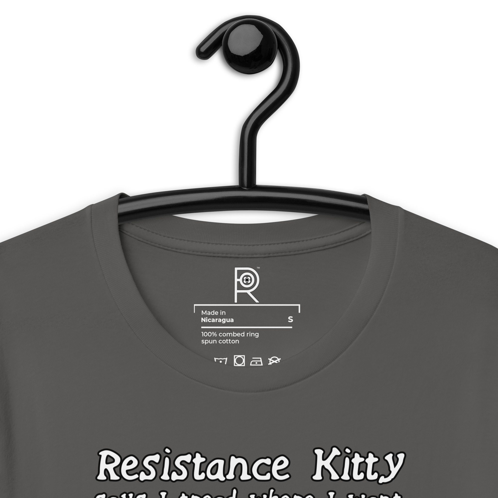 R - Resistance Kitty Says I Tread Where I Want Dark Style Unisex T-shirt - Image 53