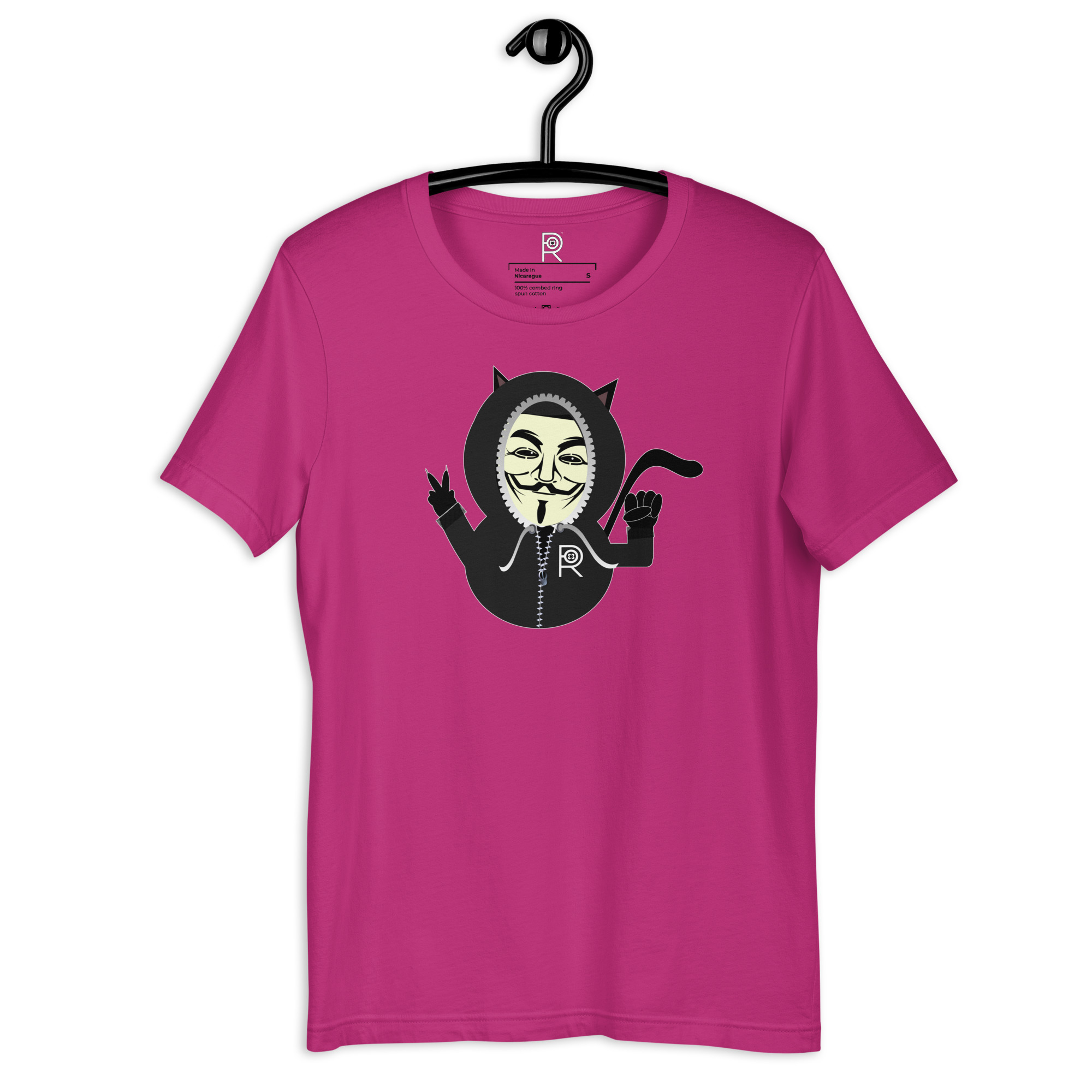 R - Anonymous Resistance Kitty Dark Style Unisex T-shirt - Image 57