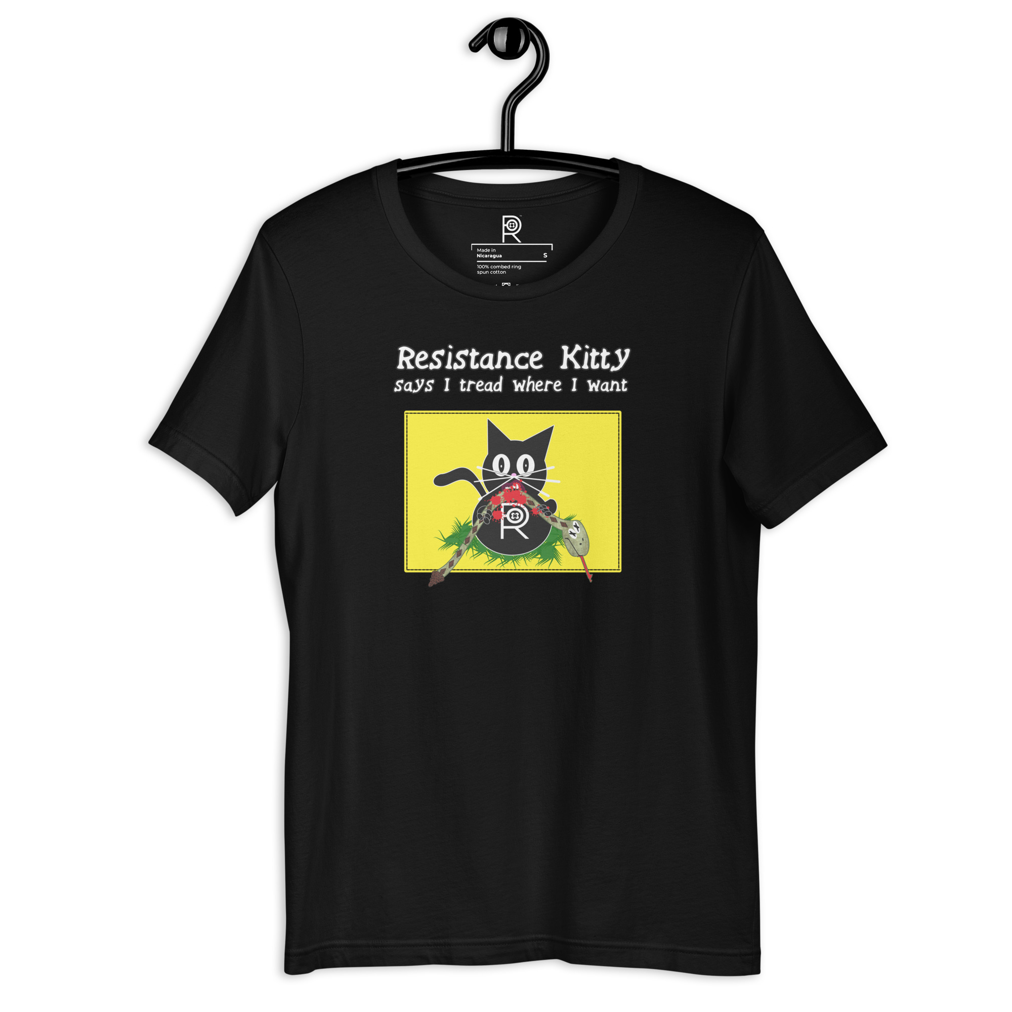 R - Resistance Kitty Says I Tread Where I Want Dark Style Unisex T-shirt