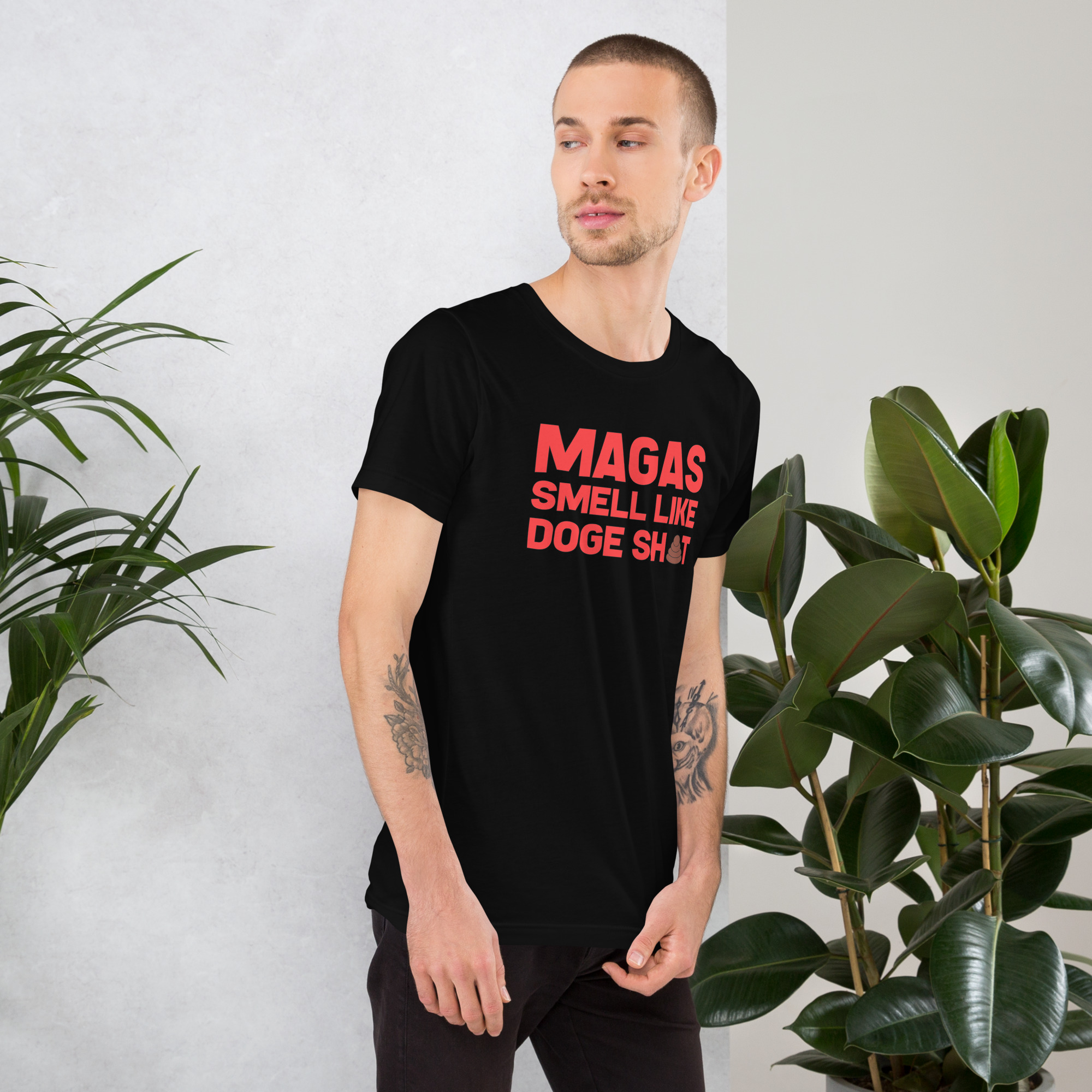 R - Magas Smell Like Doge Sht Dark Style Unisex T-shirt - Image 3