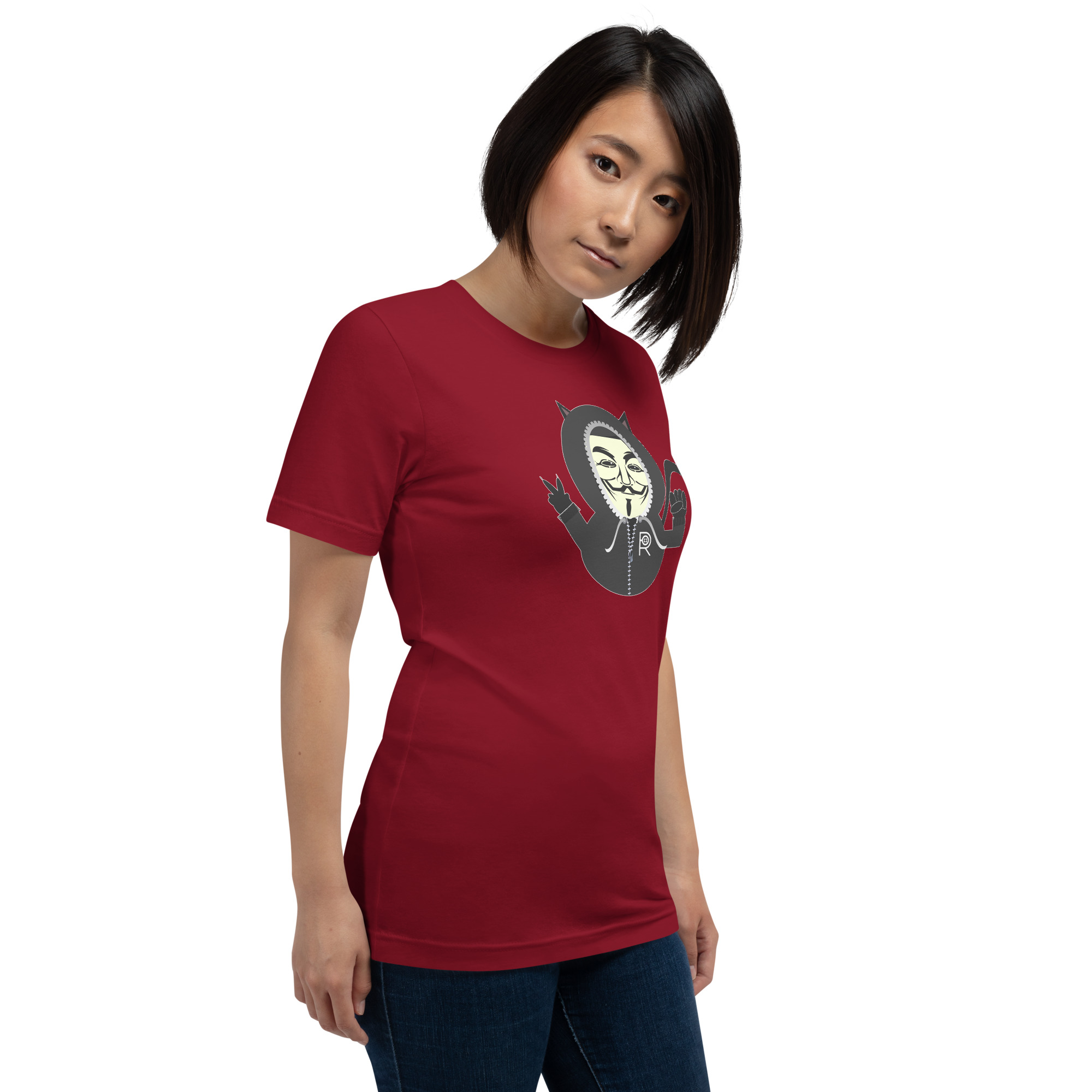 R - Anonymous Resistance Kitty Dark Style Unisex T-shirt - Image 12