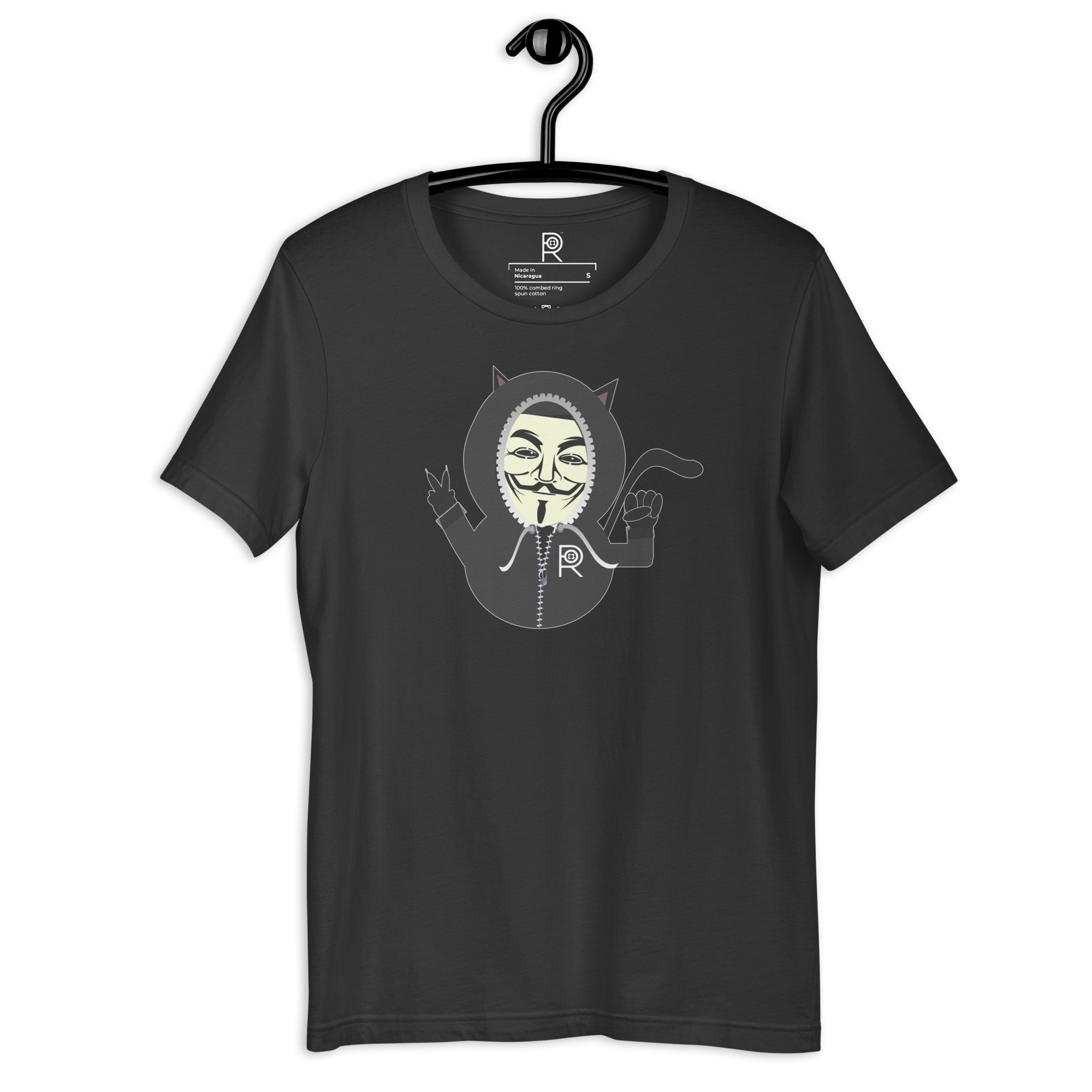 R - Anonymous Resistance Kitty Dark Style Unisex T-shirt - Image 46