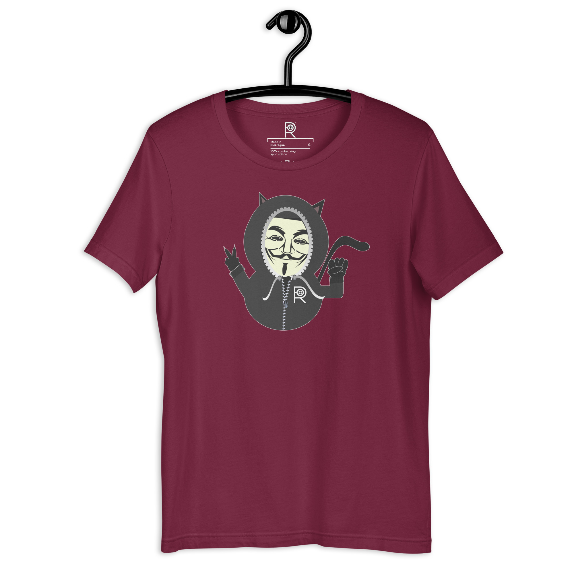 R - Anonymous Resistance Kitty Dark Style Unisex T-shirt - Image 48