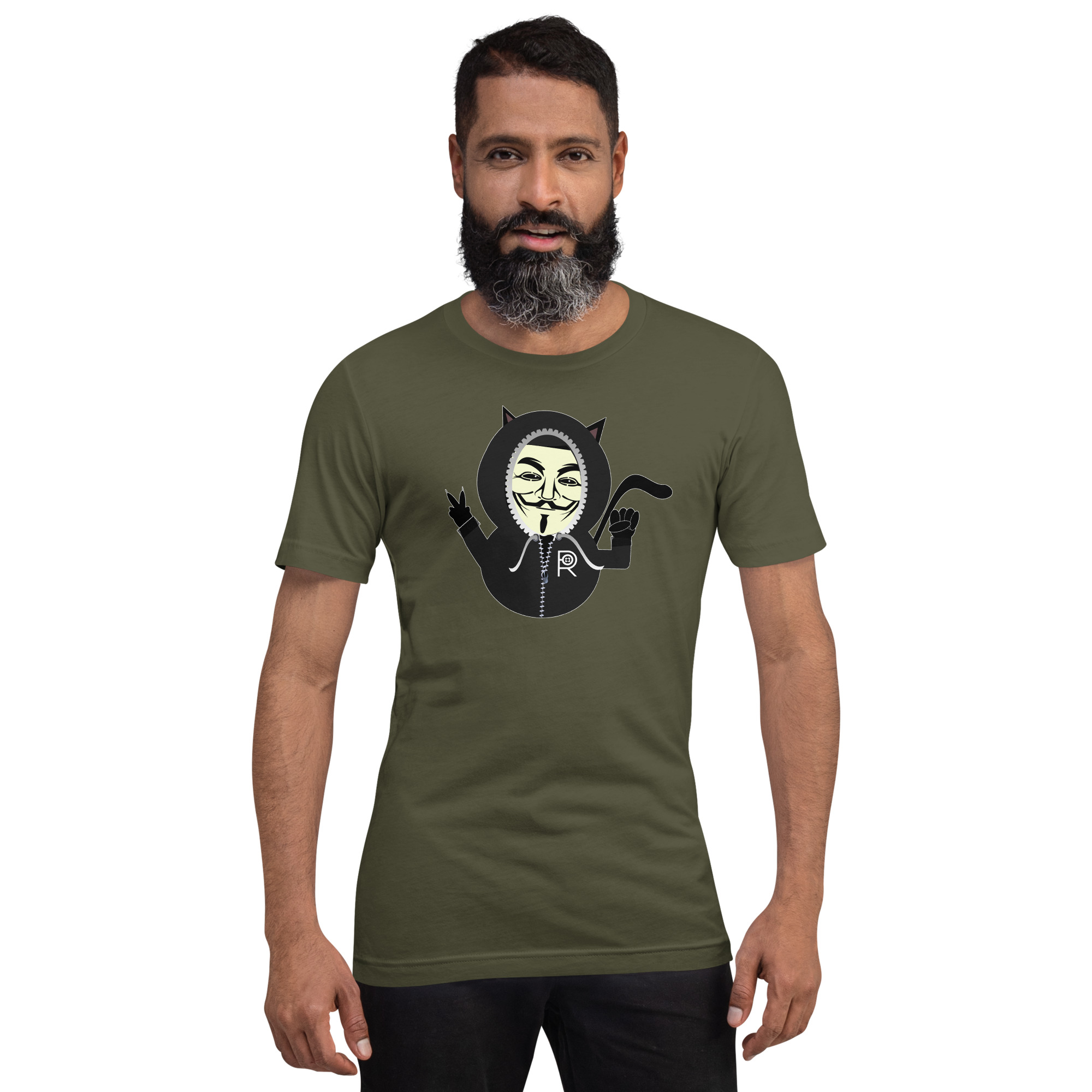 R - Anonymous Resistance Kitty Dark Style Unisex T-shirt - Image 20